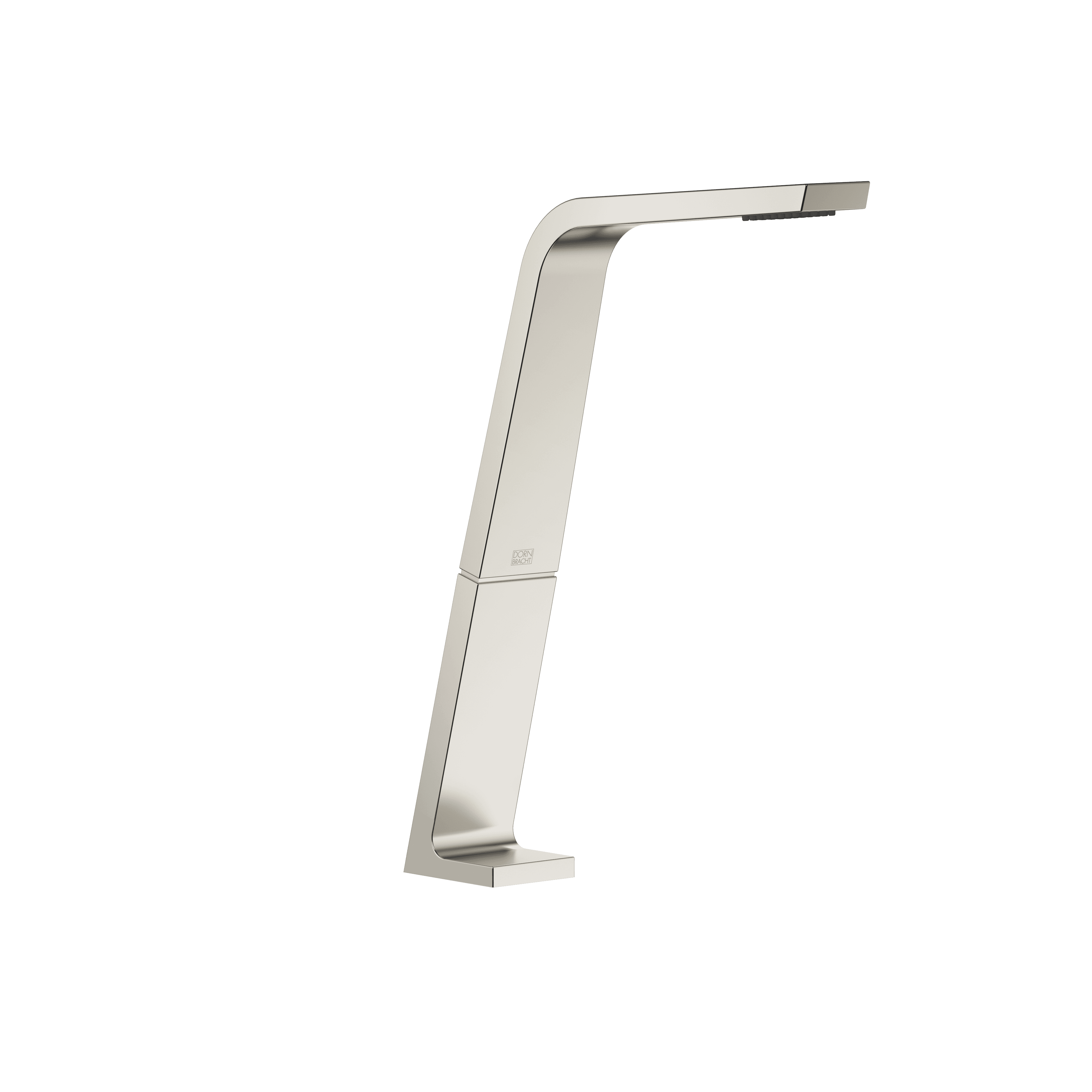 CL.1 Deck-mounted basin spout without pop-up waste in Brushed Platinum