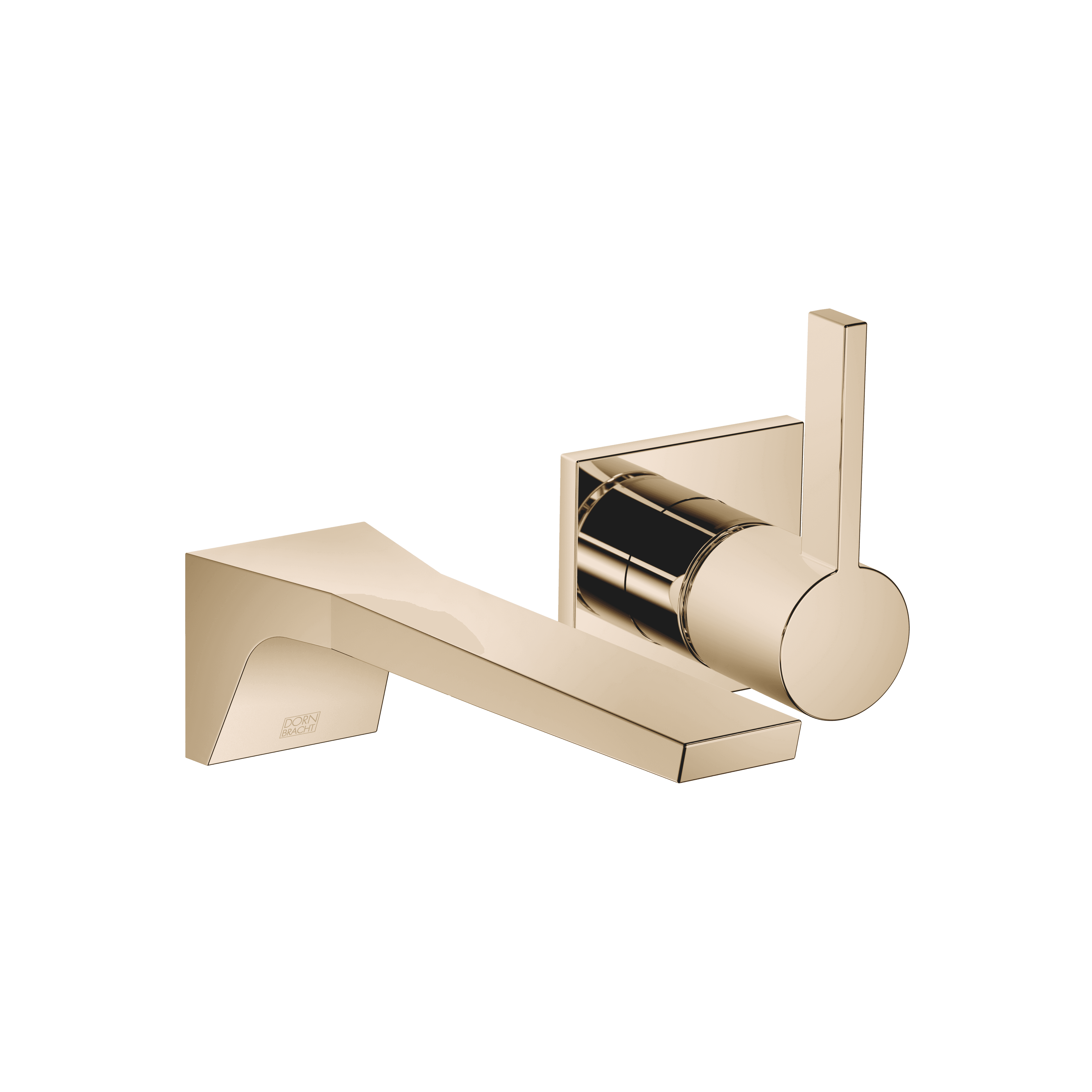 CL.1 Wall-mounted single-lever basin mixer without pop-up waste in Champagne (22kt Gold)