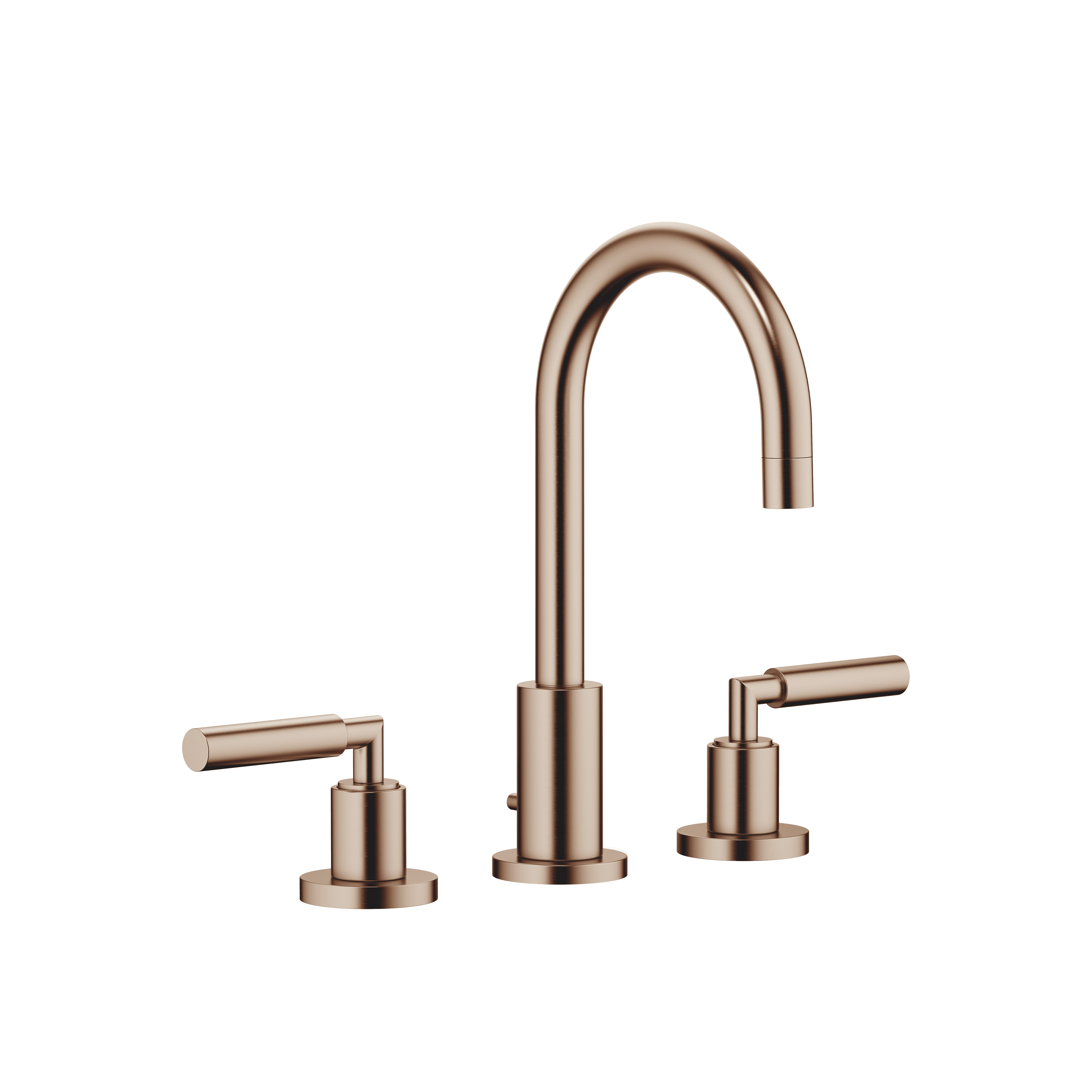TARA Three-hole basin mixer with pop-up waste in Brushed Bronze (PVD)