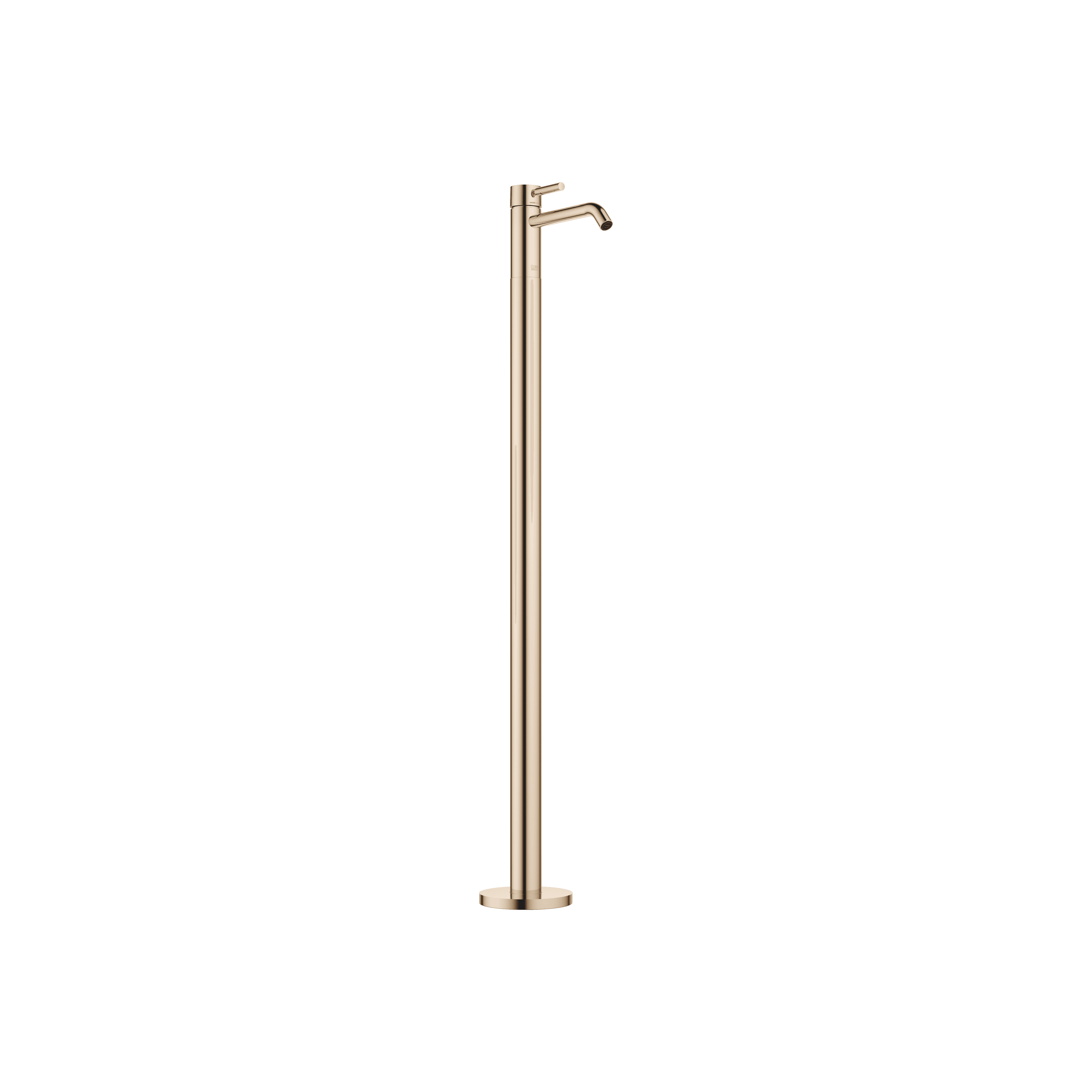 META Single-lever basin mixer with stand pipe without pop-up waste in Light Gold (PVD)