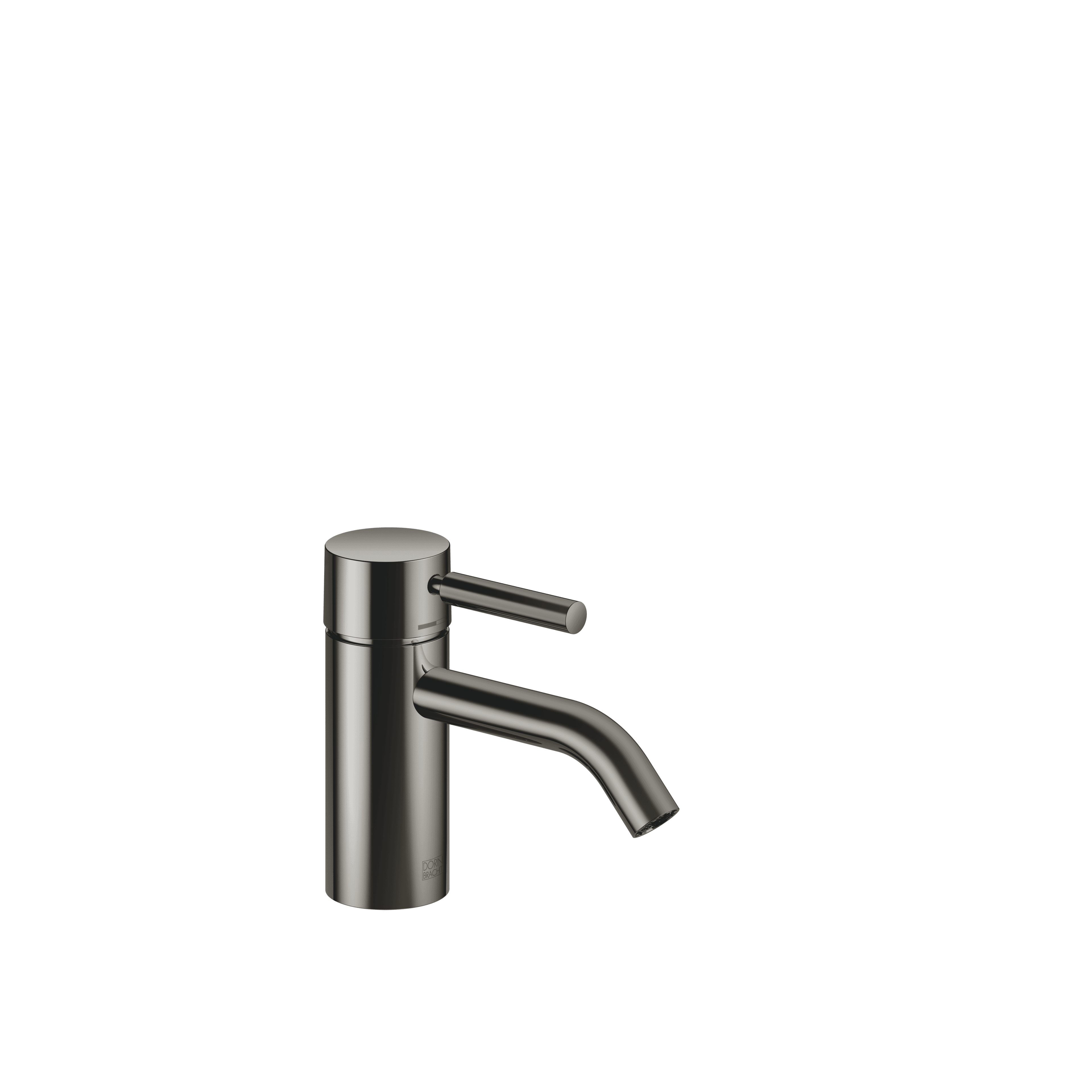 META Single-lever basin mixer without pop-up waste in Dark Chrome