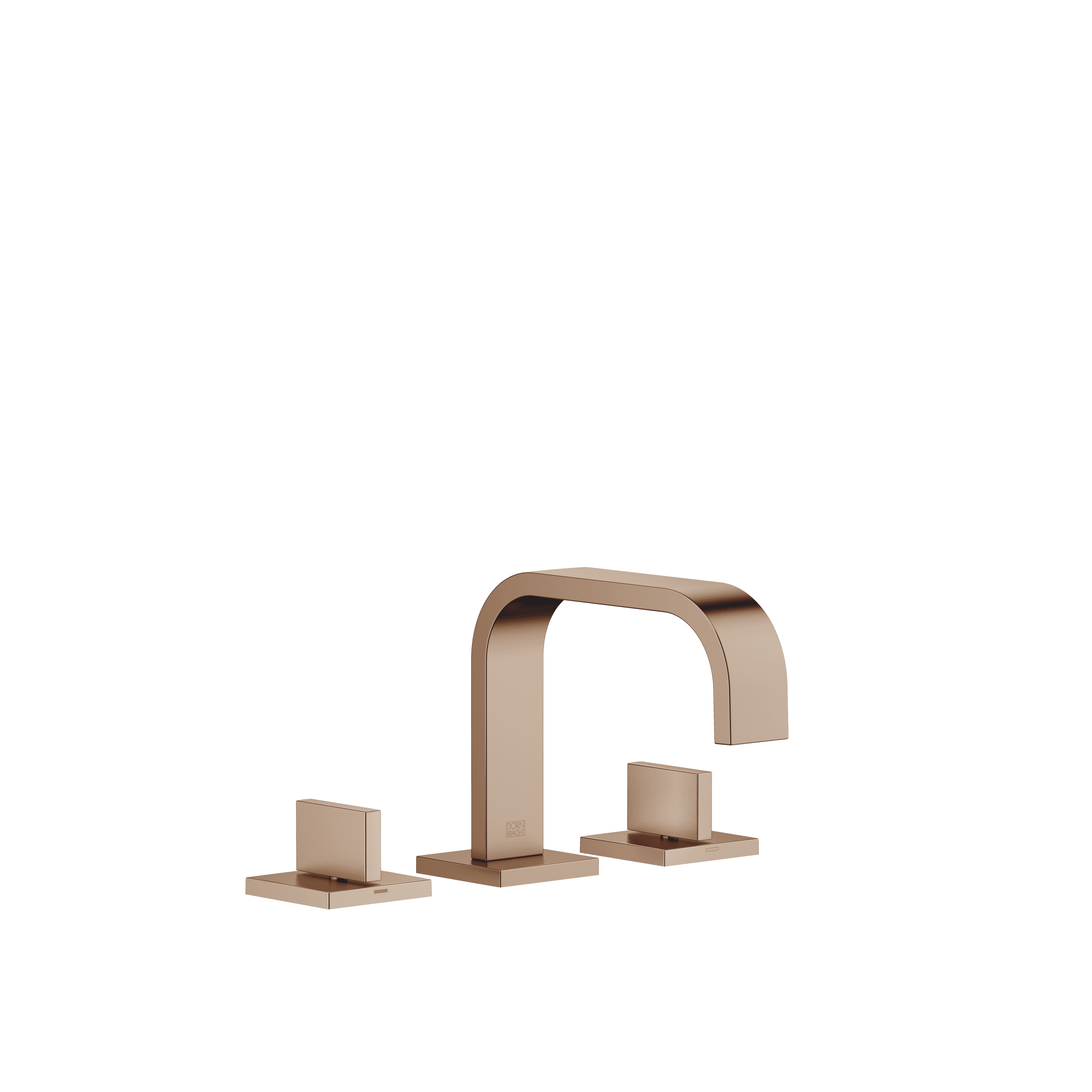 MEM Three-hole basin mixer with pop-up waste in Brushed Bronze (PVD)