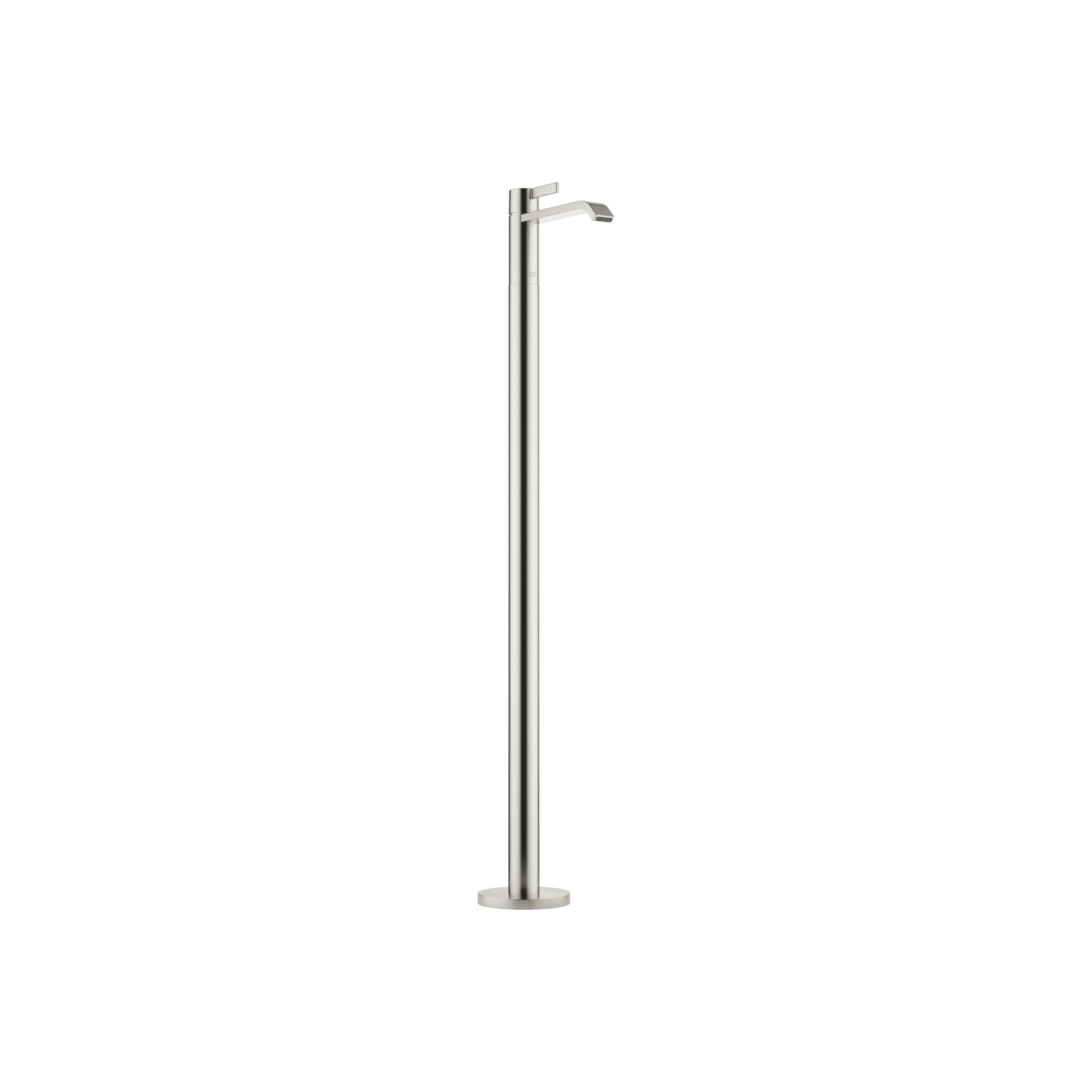 IMO Single-hole basin mixer with stand pipe without pop-up waste in Brushed Platinum