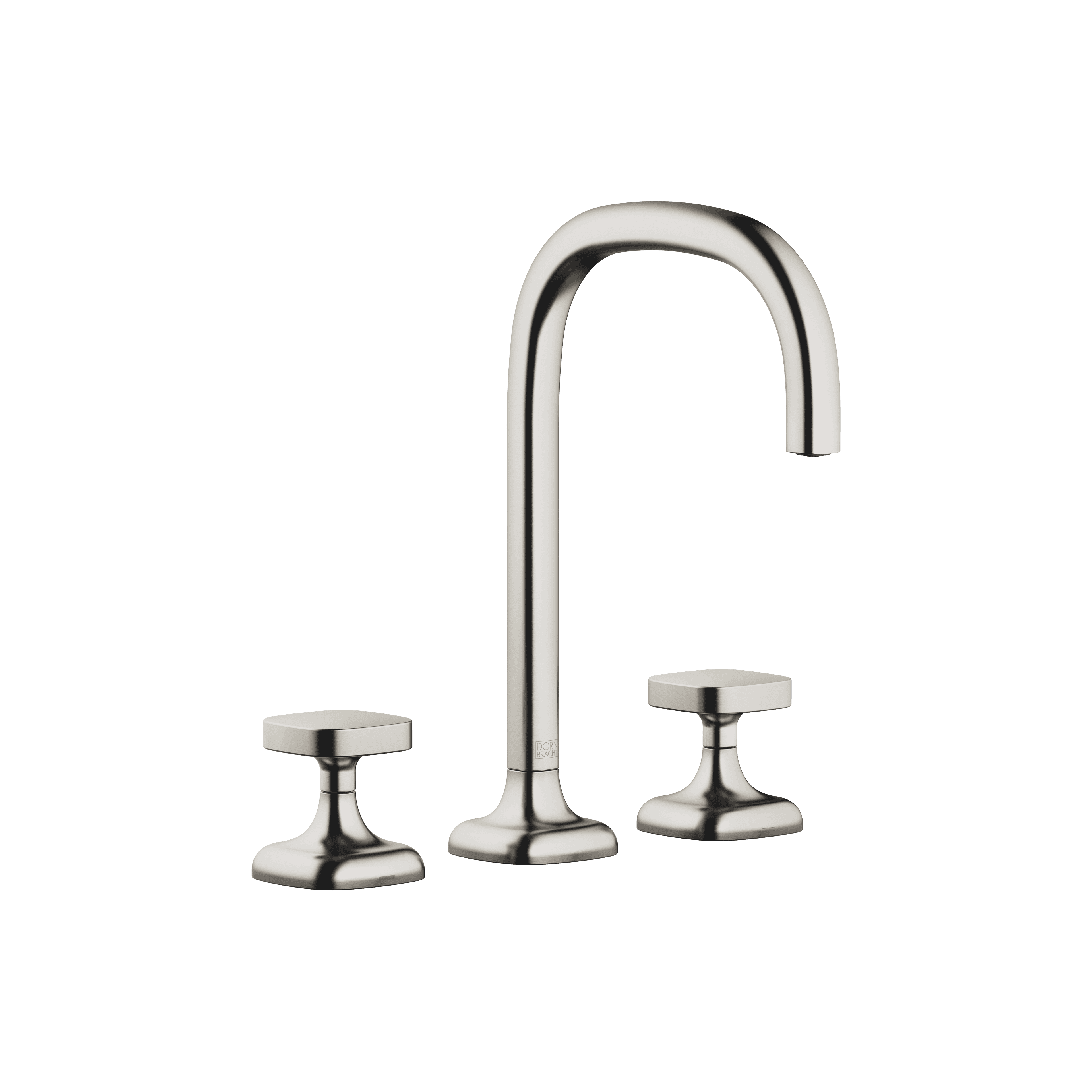 COYA Three-hole basin mixer in Brushed Platinum