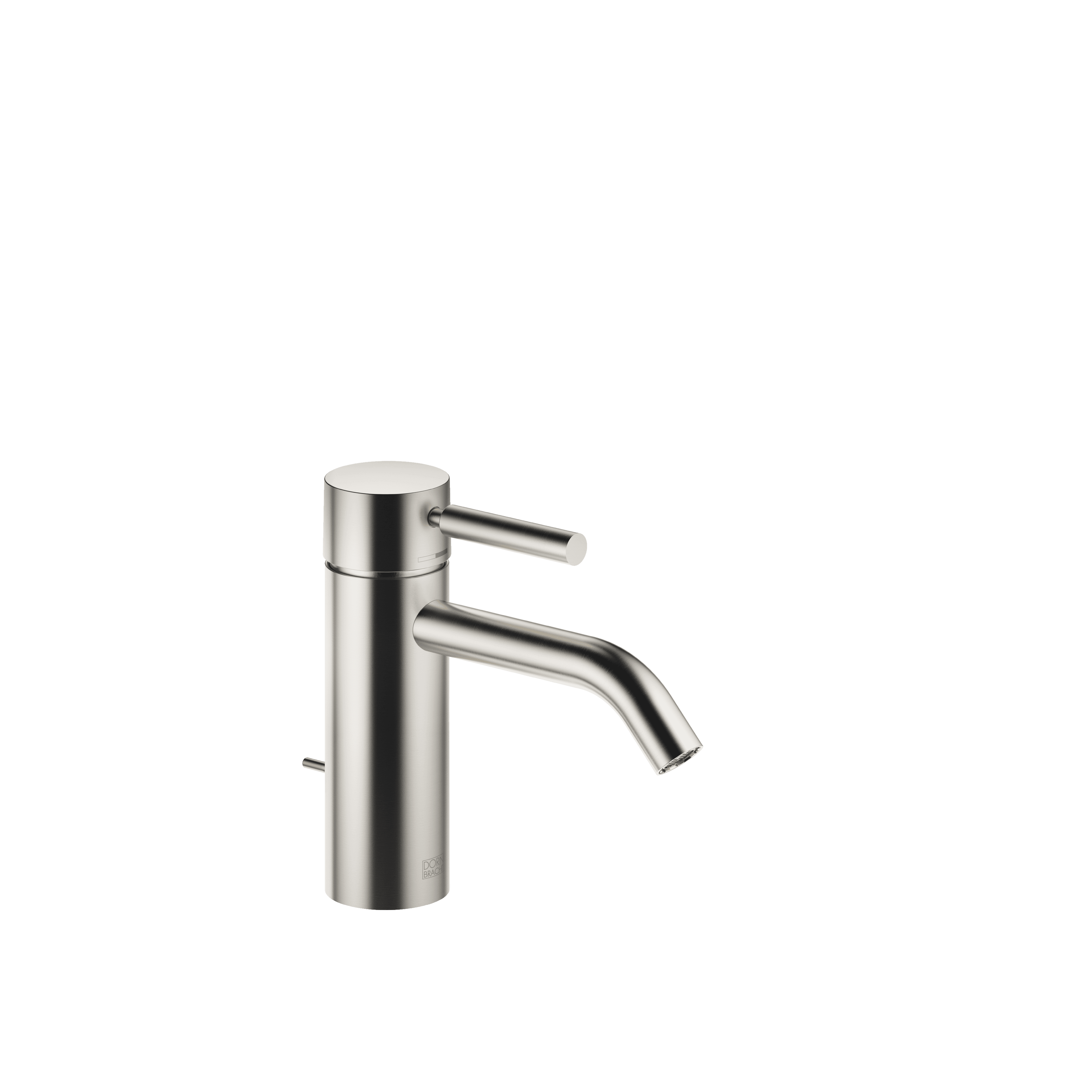 META Single-lever basin mixer with pop-up waste in Brushed Platinum