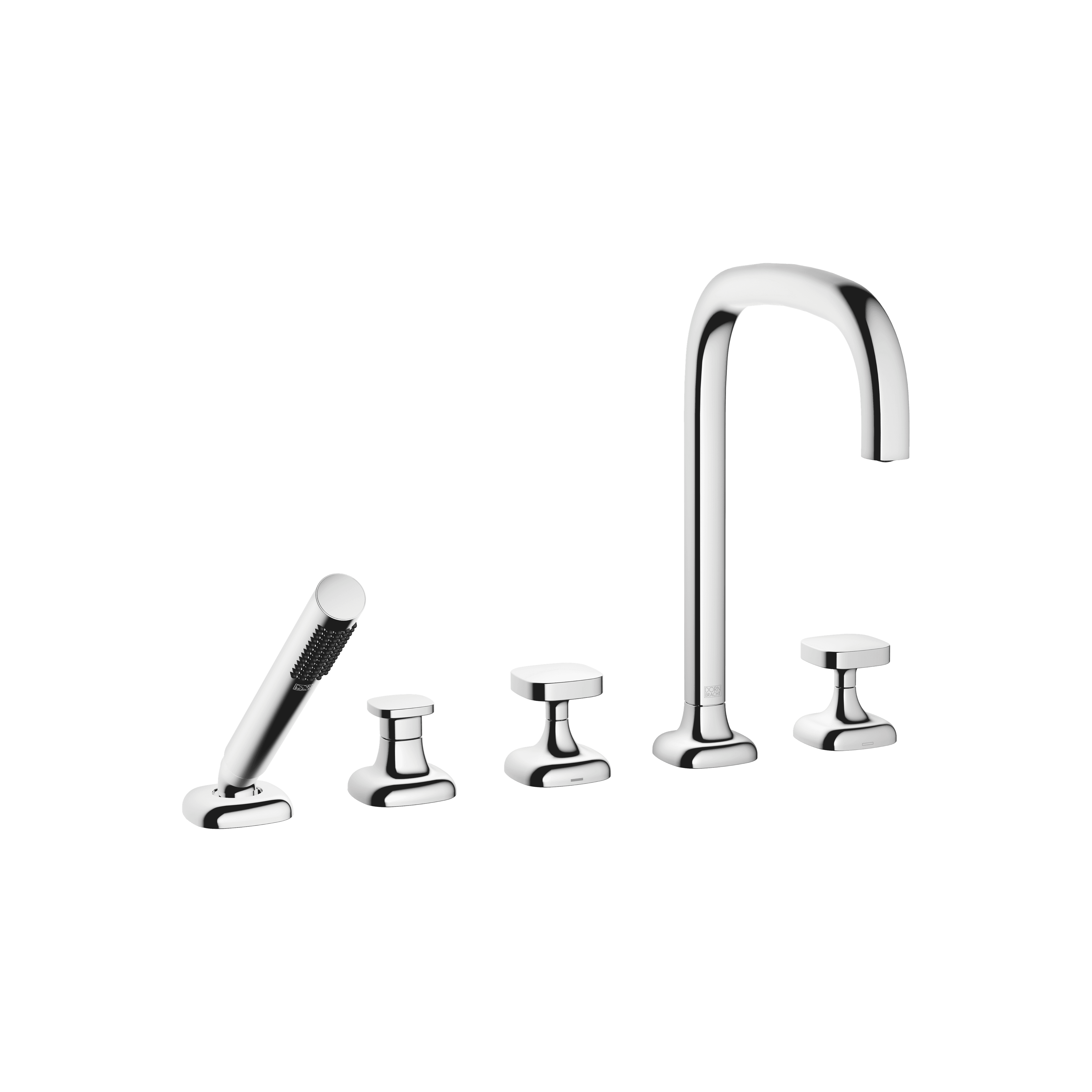 COYA Five-hole bath mixer for deck mounting with diverter