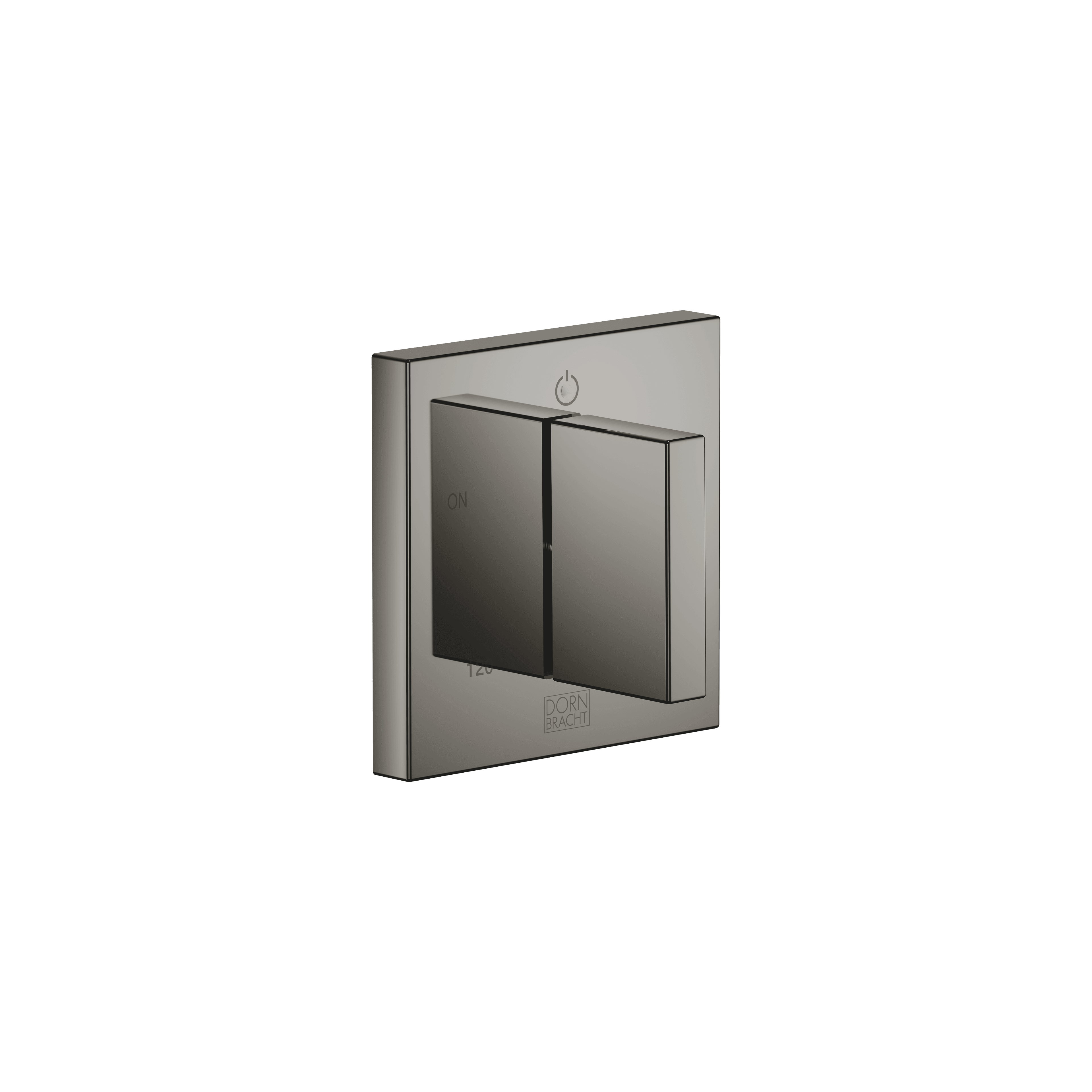 Electronic control elements for towel warmer in Dark Chrome