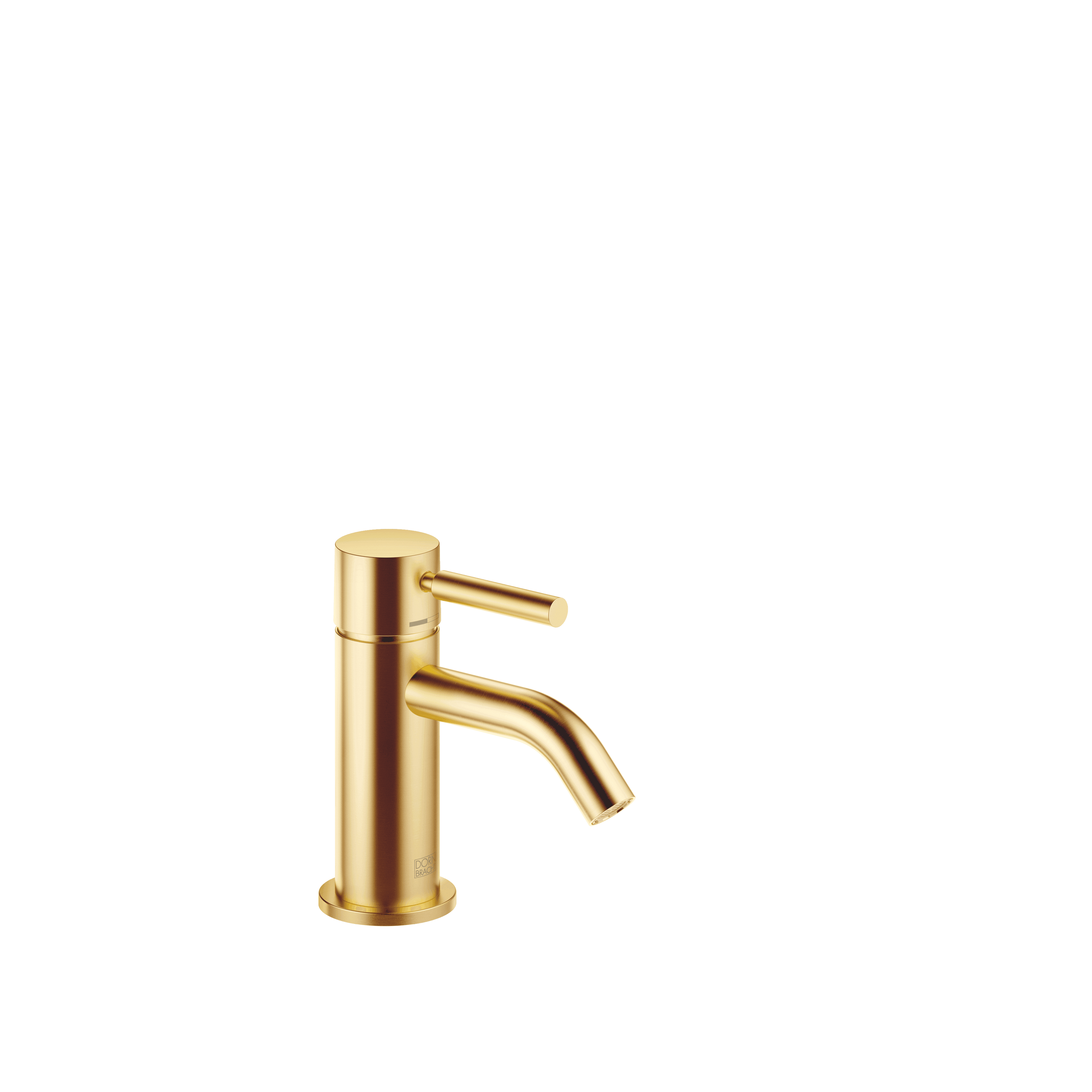 META Single-lever basin mixer without pop-up waste in Brushed Gold (PVD)