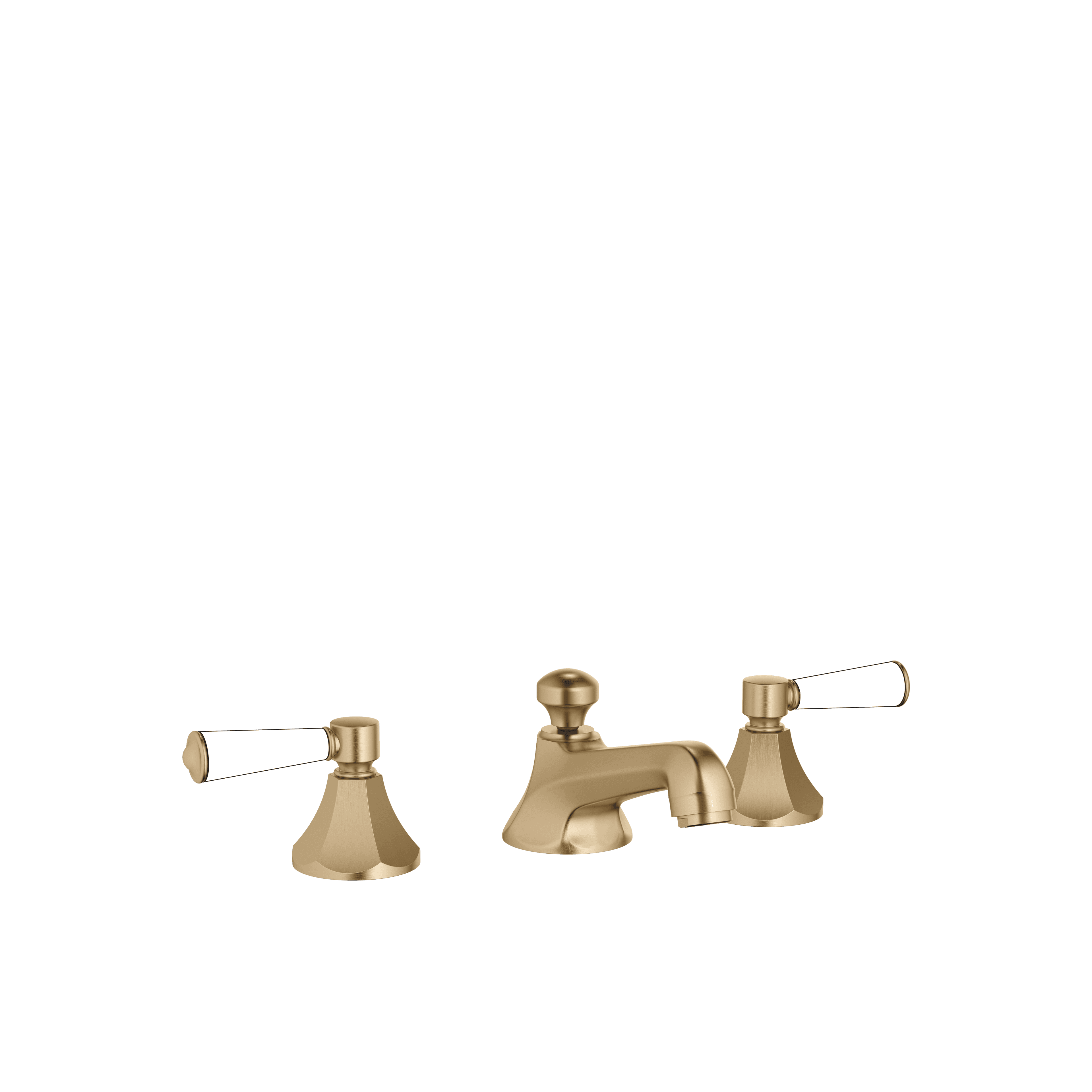 MADISON Three-hole basin mixer with pop-up waste in Brushed Dark Brass (PVD)