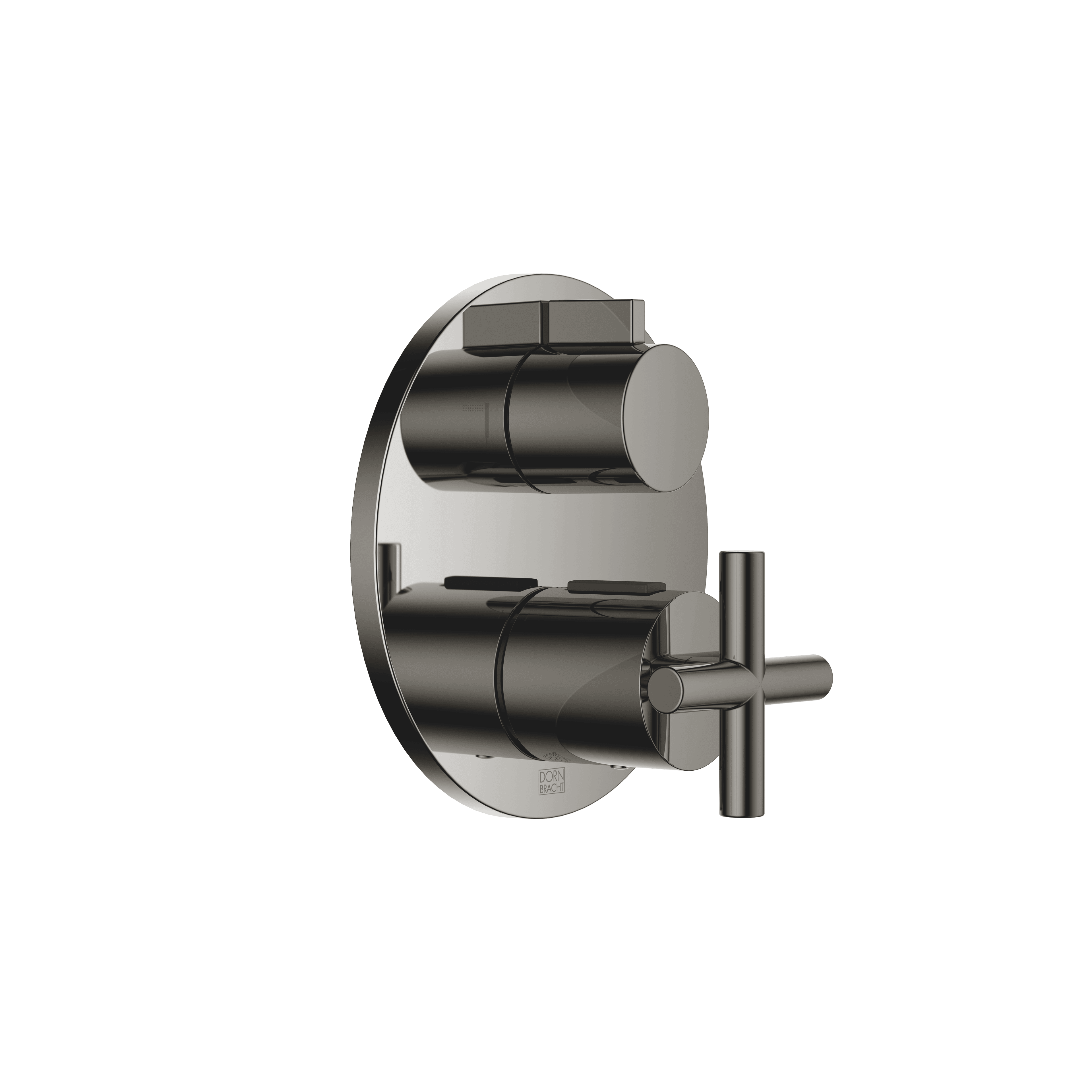 TARA Concealed thermostat with two function volume control in Dark Chrome