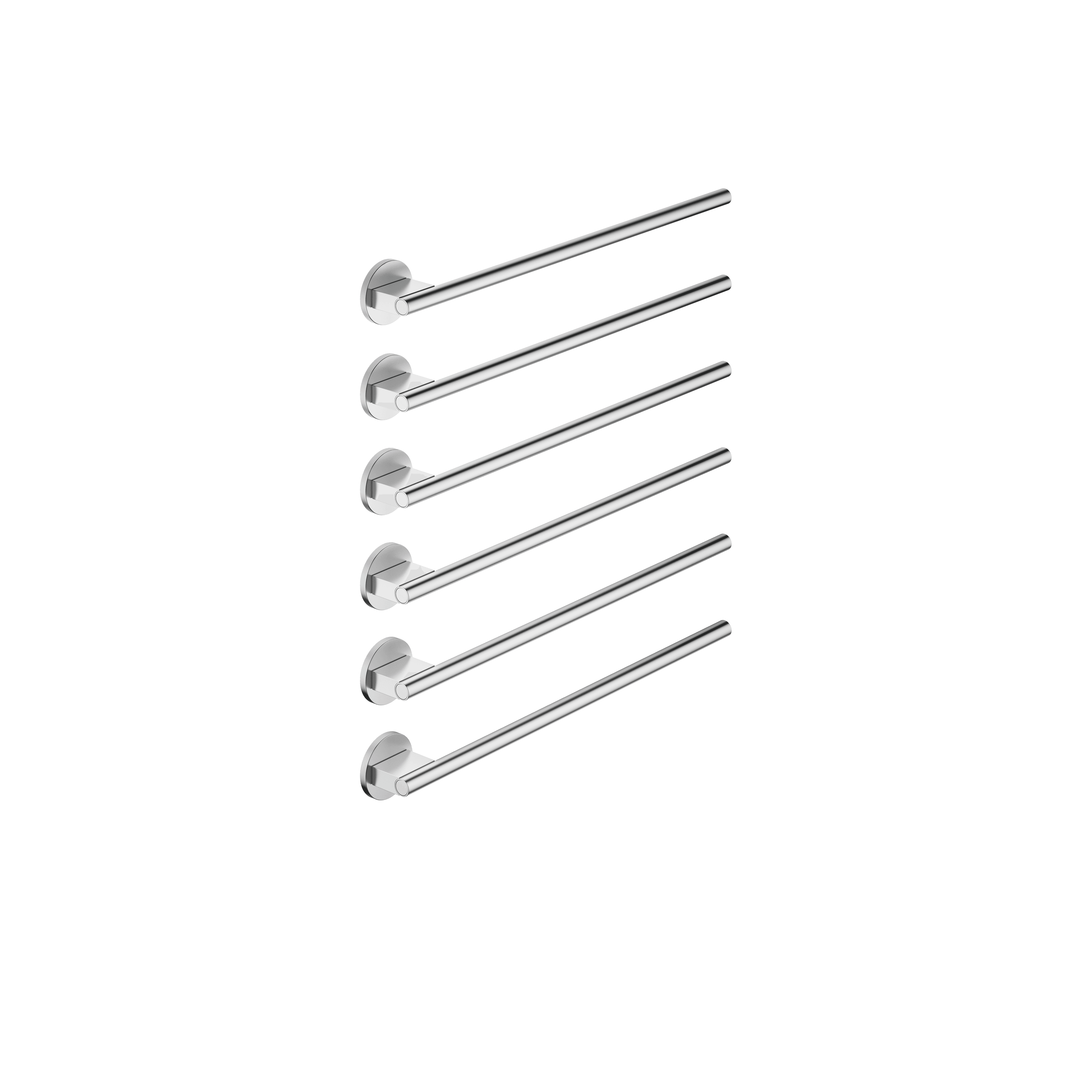 Towel warmer , 6-fold , projection right , without control element in Brushed Chrome