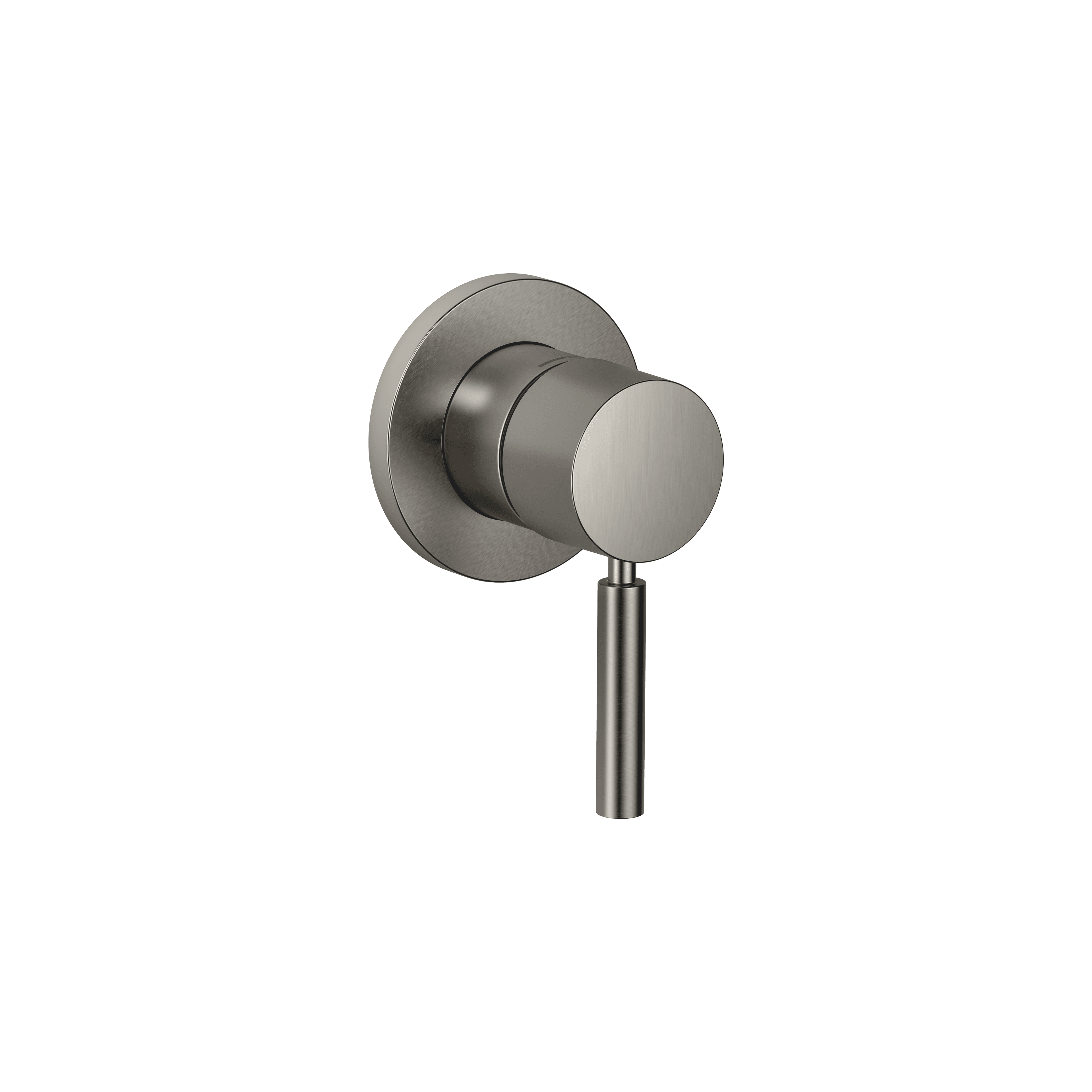 Concealed single-lever mixer with cover plate in Brushed Dark Platinum