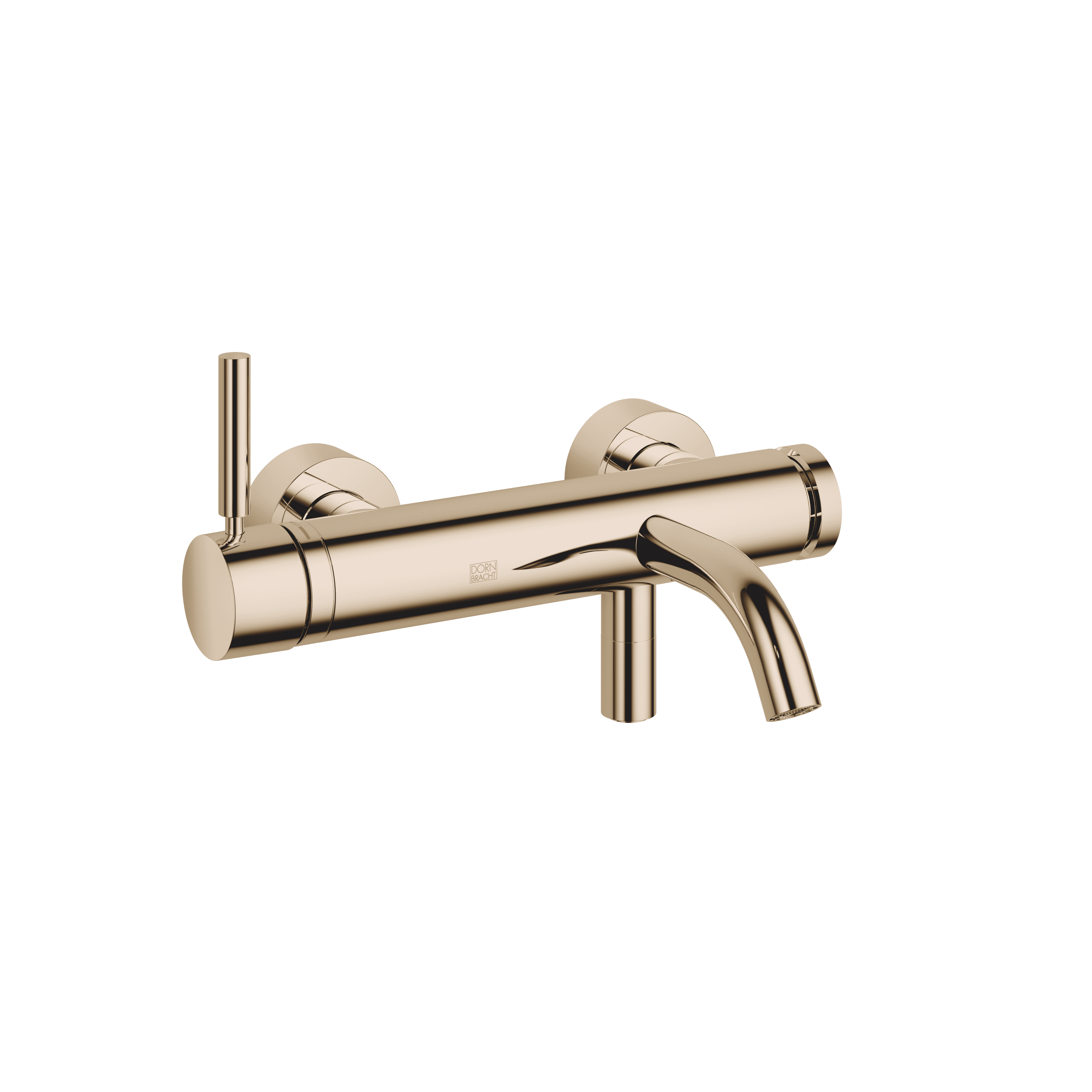 META Single-lever bath mixer for wall mounting without shower set in Light Gold (PVD)