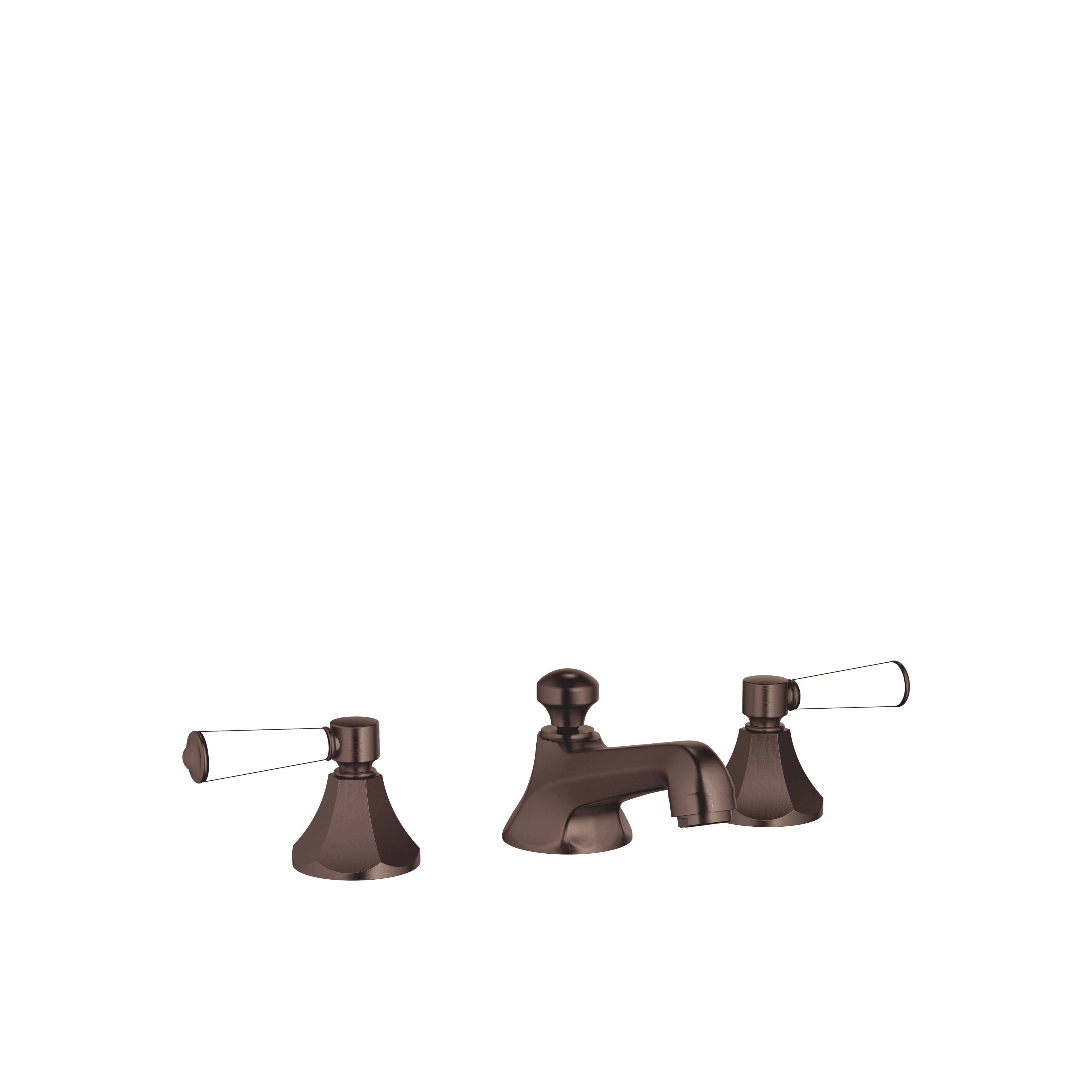 MADISON Three-hole basin mixer with pop-up waste in Brushed Dark Bronze (PVD)