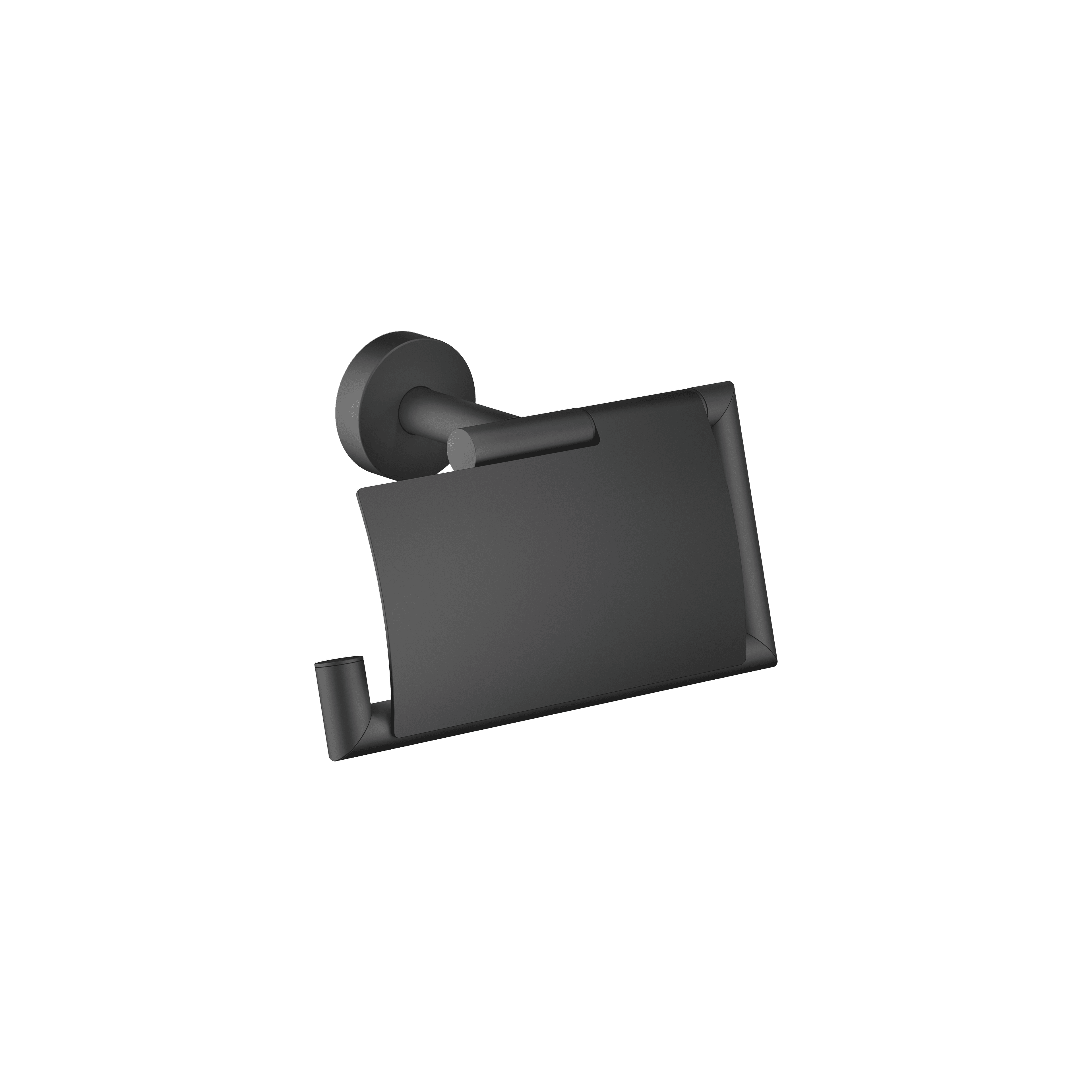 Tissue holder with cover in Matte Black