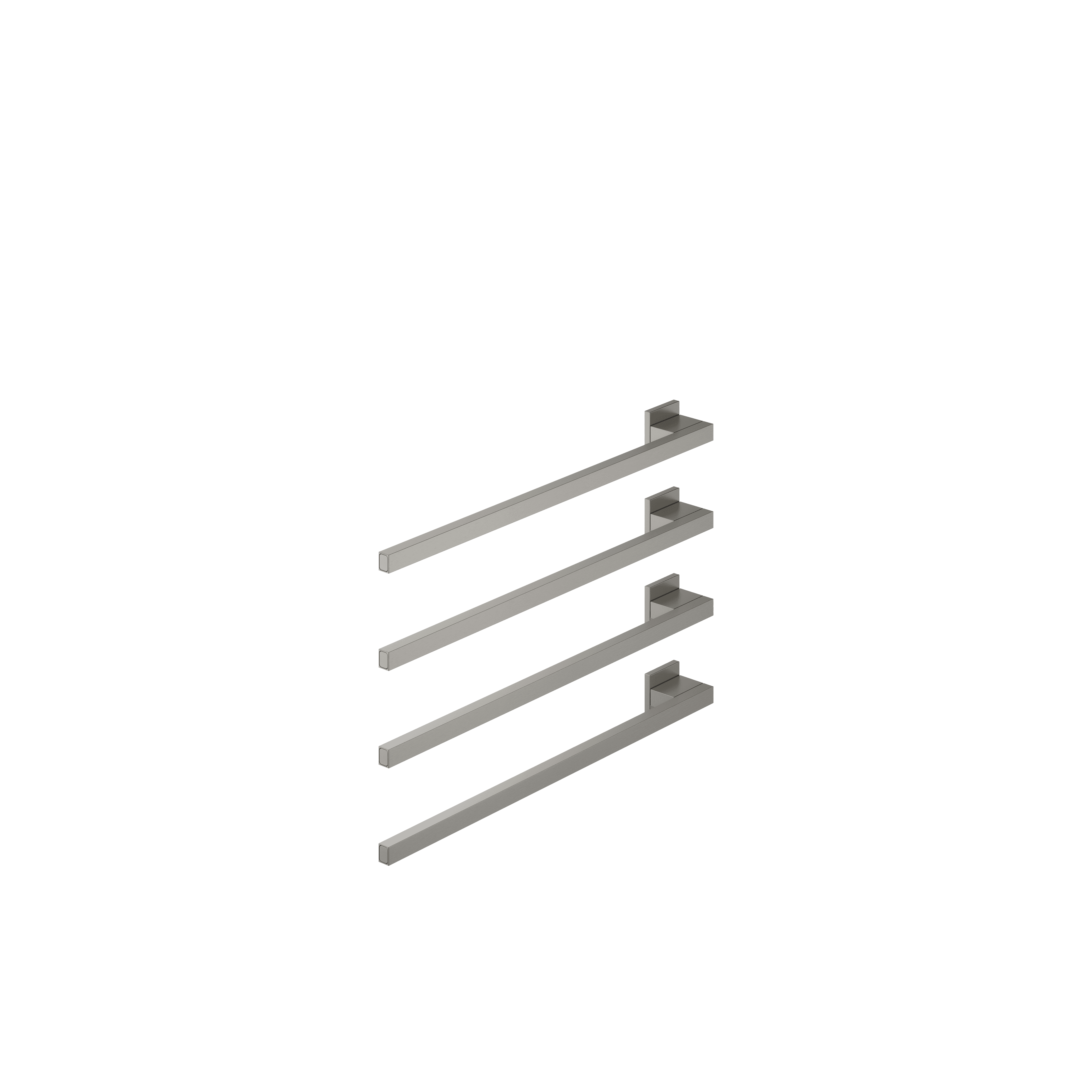 Towel warmer , 4-fold , projection left , without control element in Brushed Dark Platinum