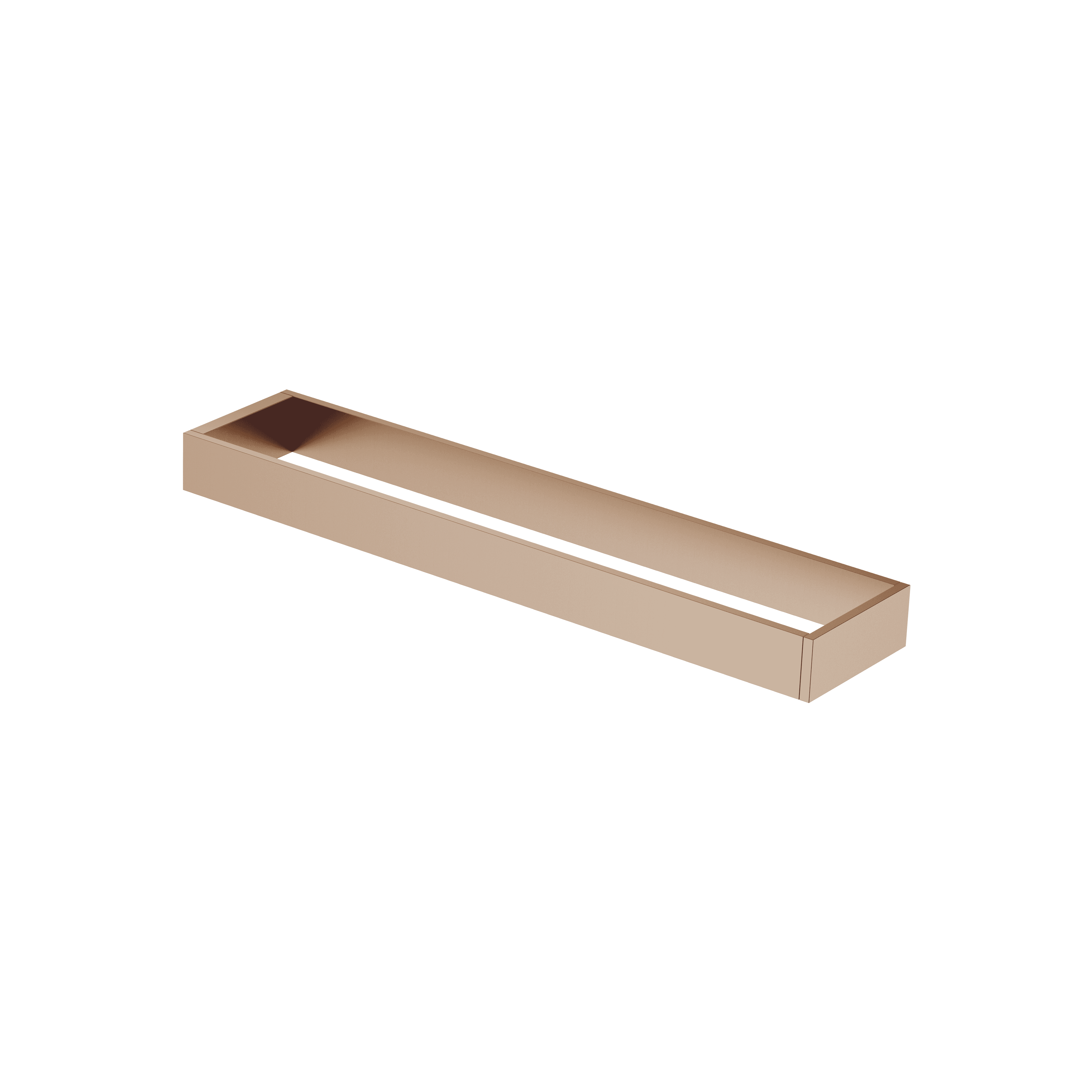 Towel bar in two parts non-swivel in Brushed Bronze (PVD)