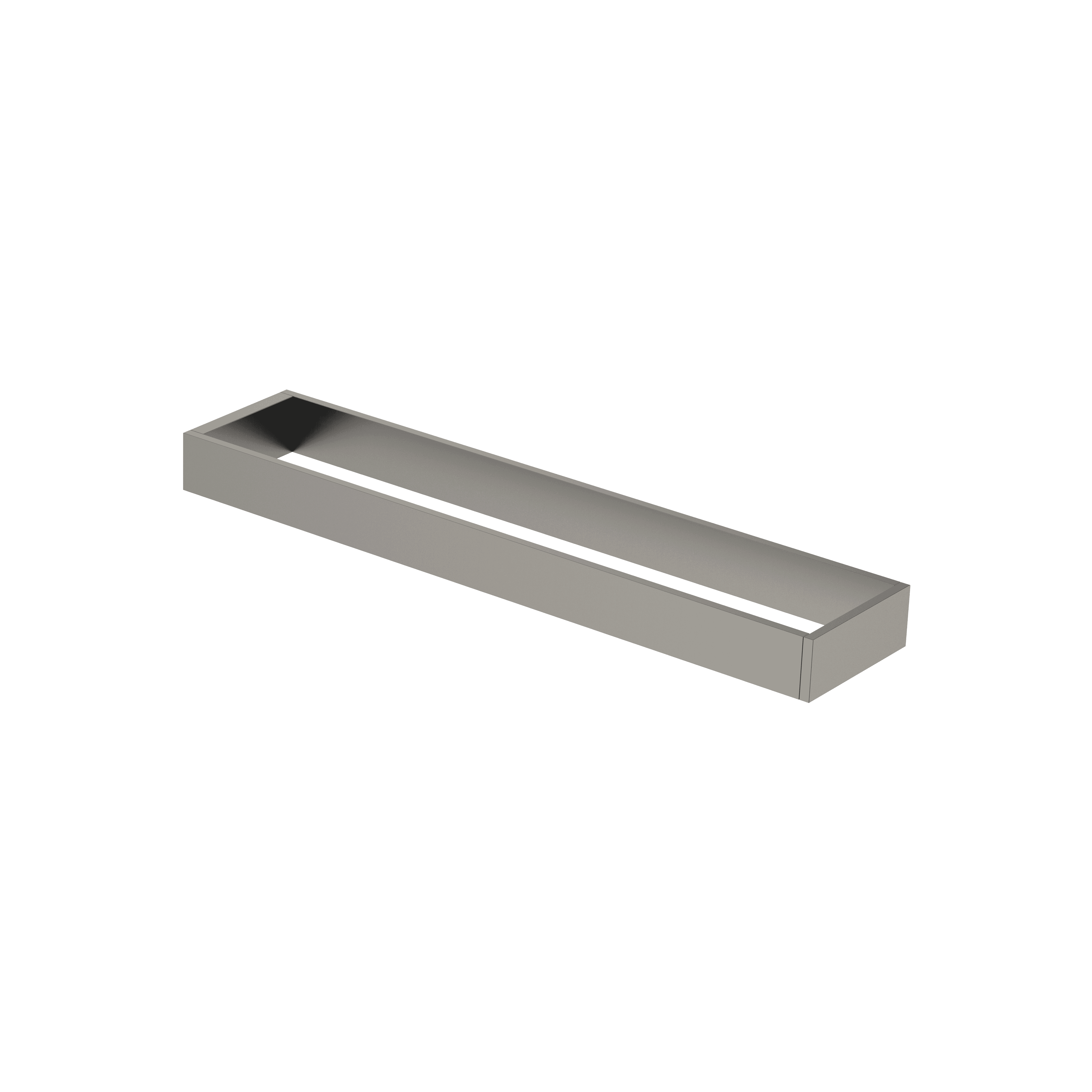 Towel bar in two parts non-swivel in Brushed Dark Platinum