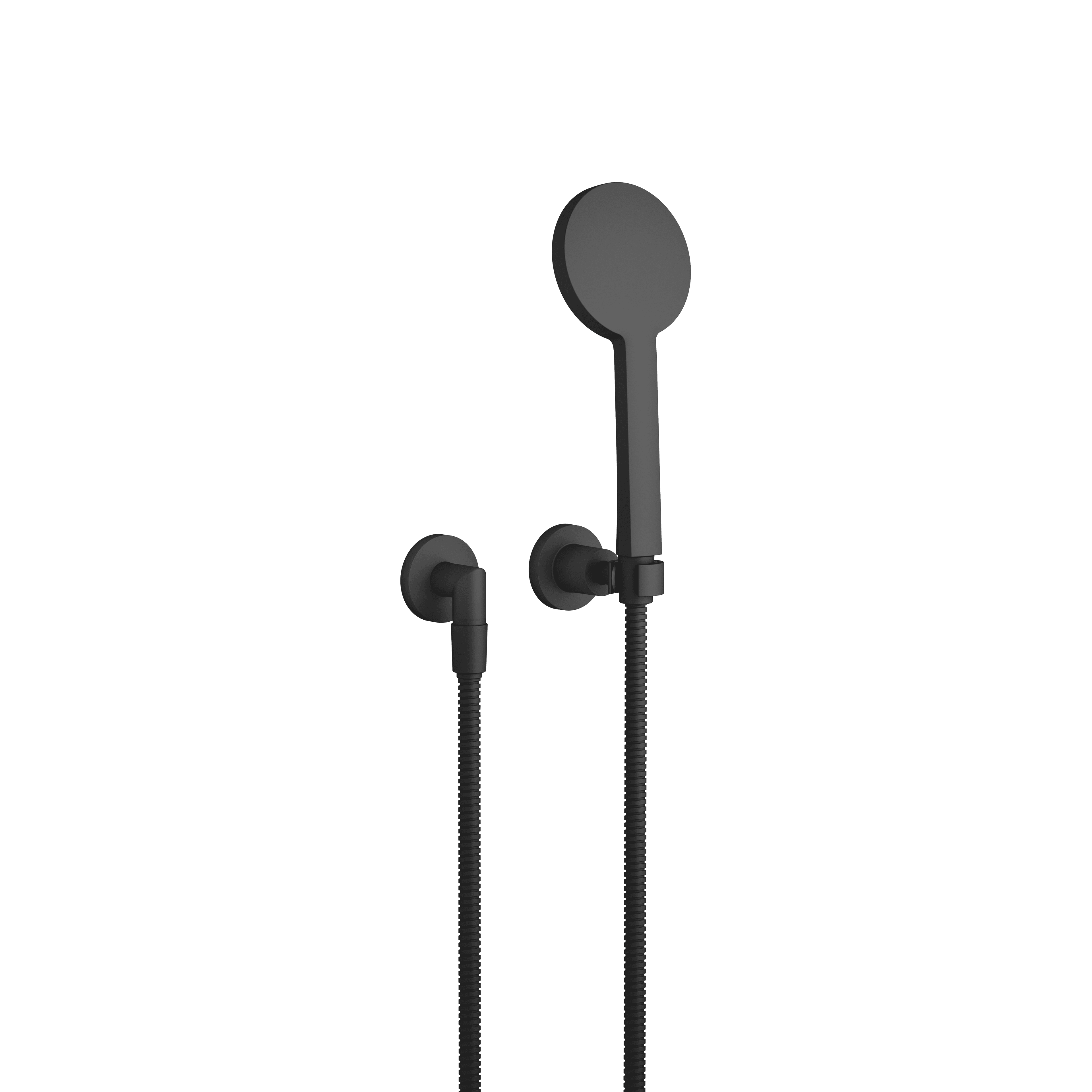TARA Hand shower set with individual rosettes FlowReduce in Matte Black