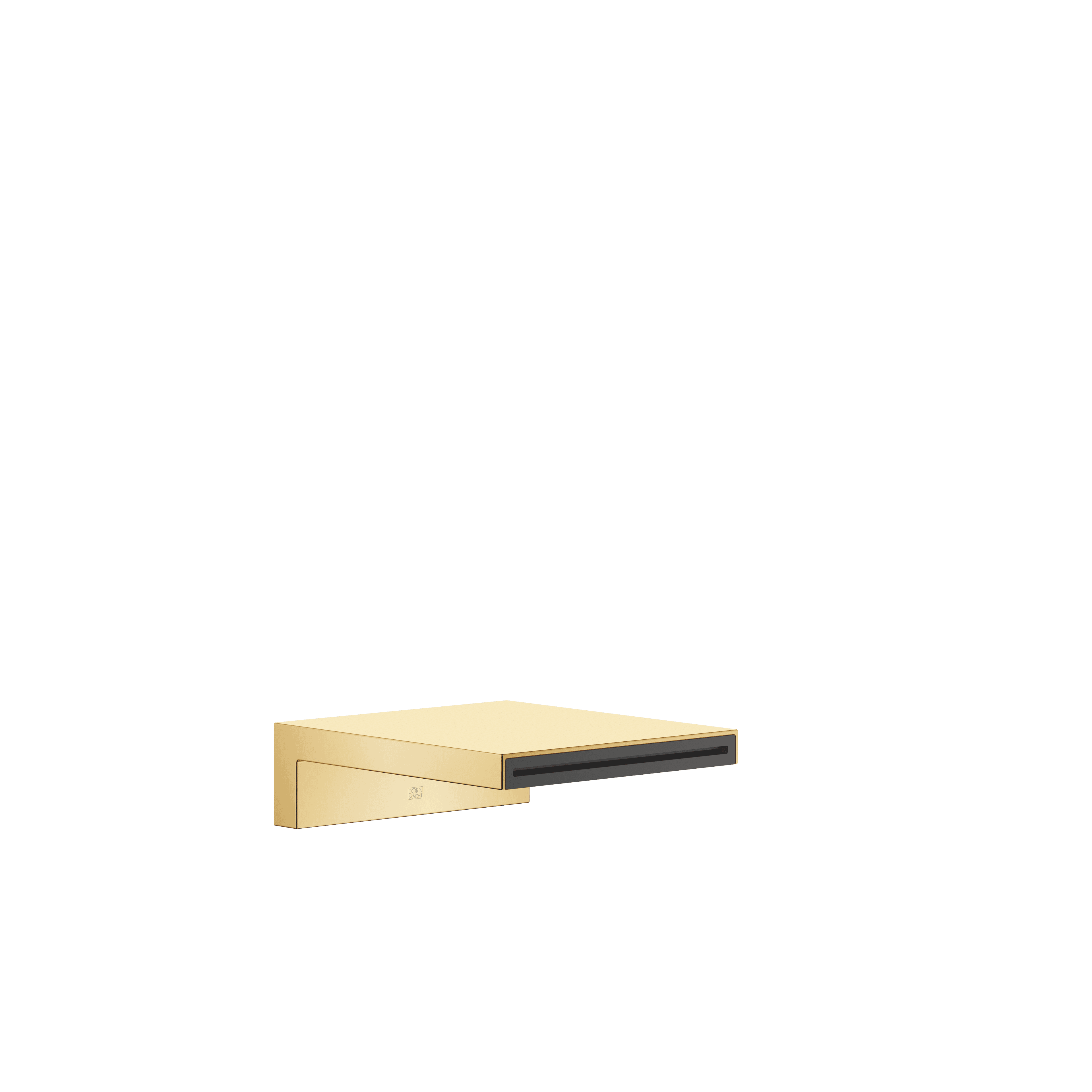Bath cascade spout for wall mounting in Brushed Durabrass (23kt Gold)