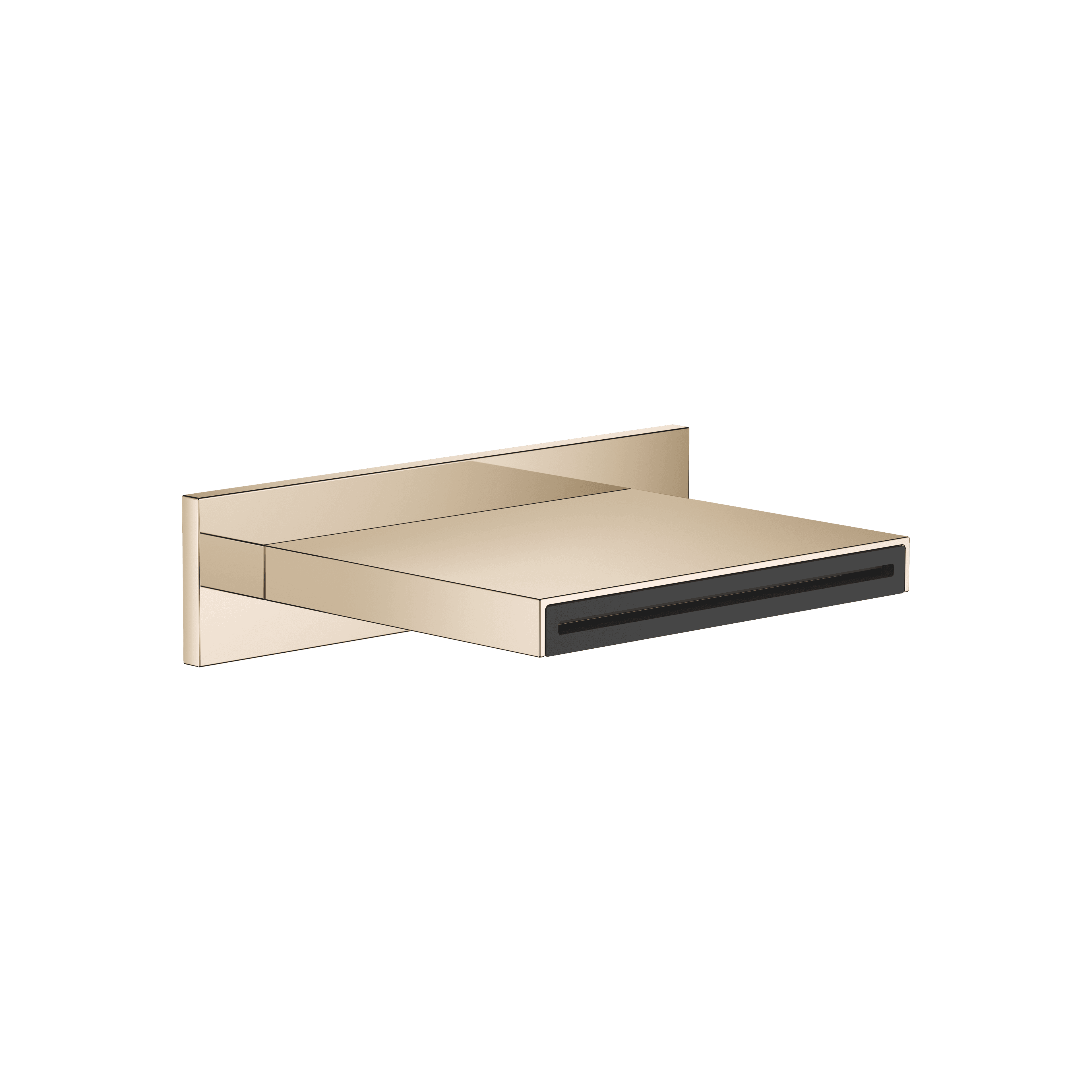 WATER SHEET Cascade spout for wall mounting in Light Gold (PVD)