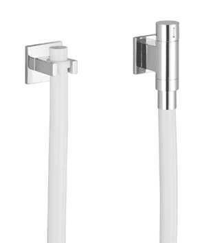 WATER TUBE Kneipp wall elbow with hose holder with individual rosettes in Brushed Light Gold (PVD)