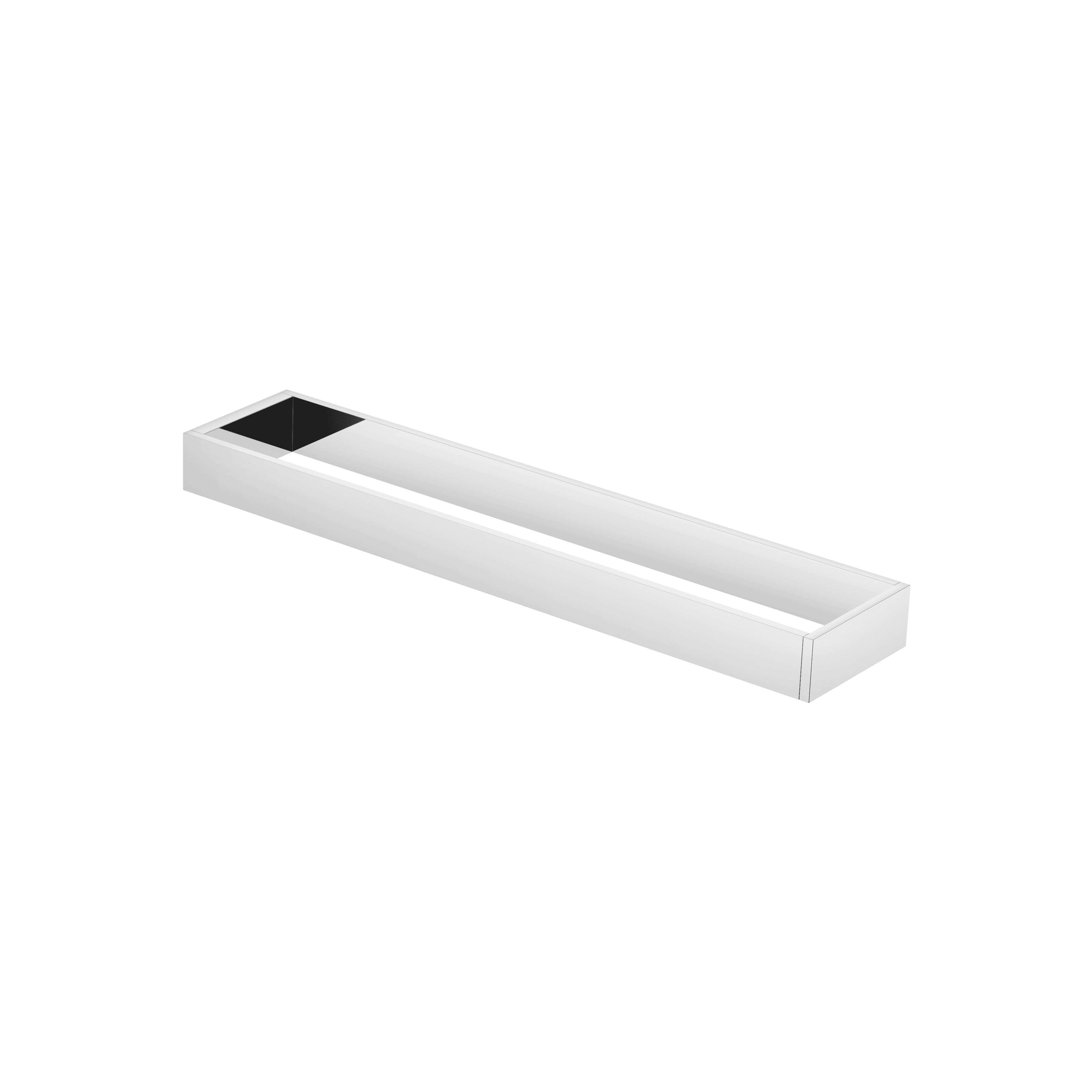 Towel bar in two parts non-swivel in Chrome