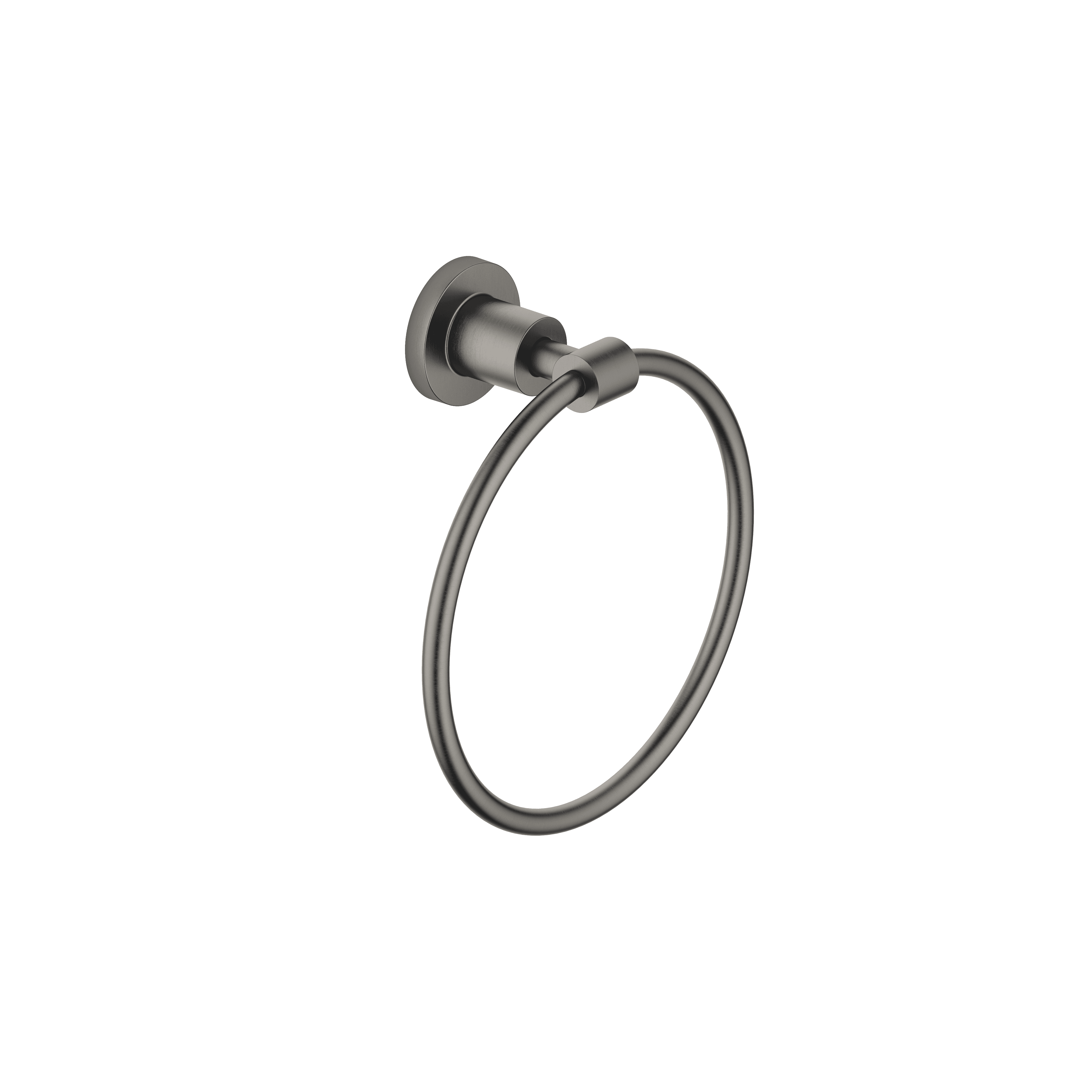 TARA Towel ring round in Brushed Dark Platinum