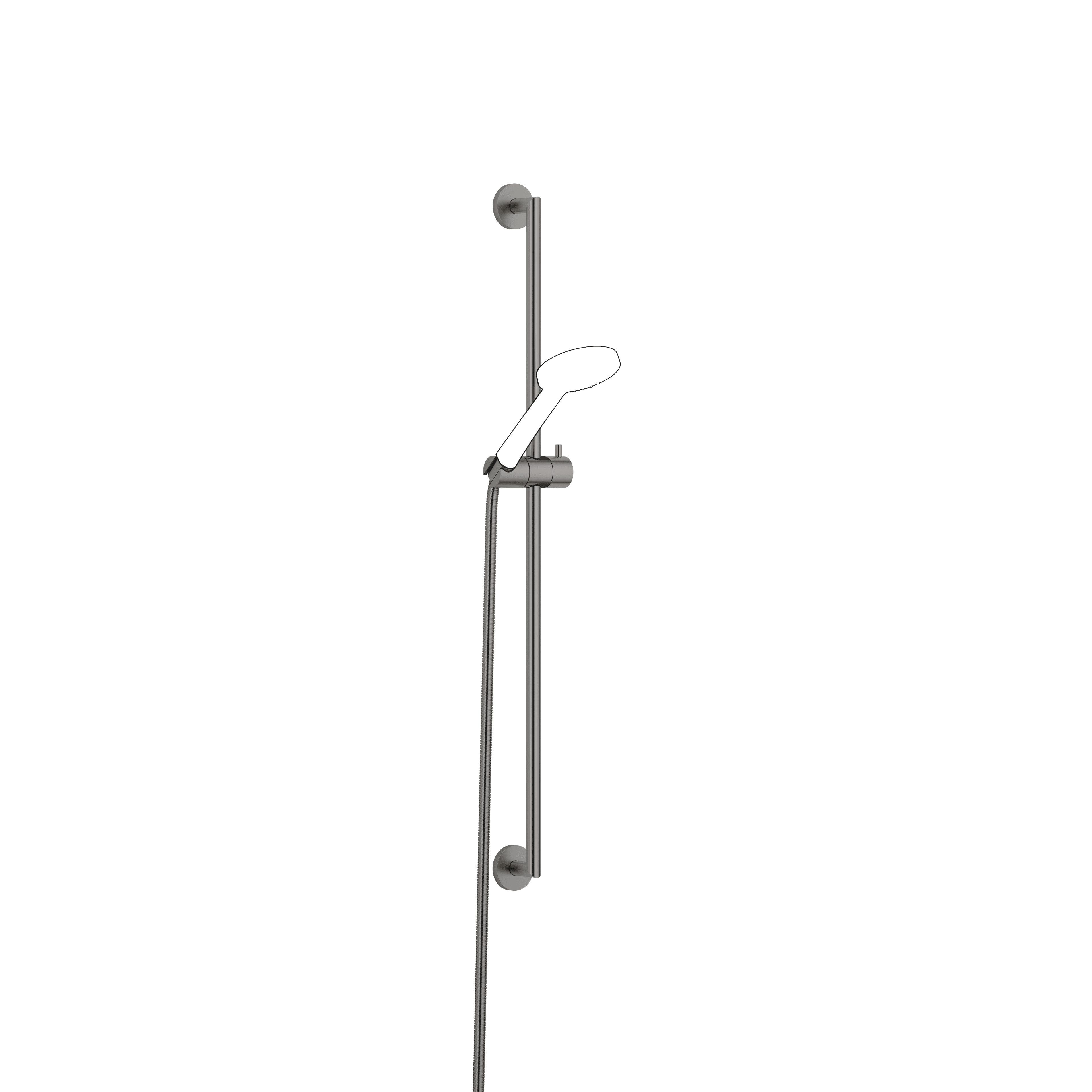 Shower set without hand shower in Brushed Dark Platinum