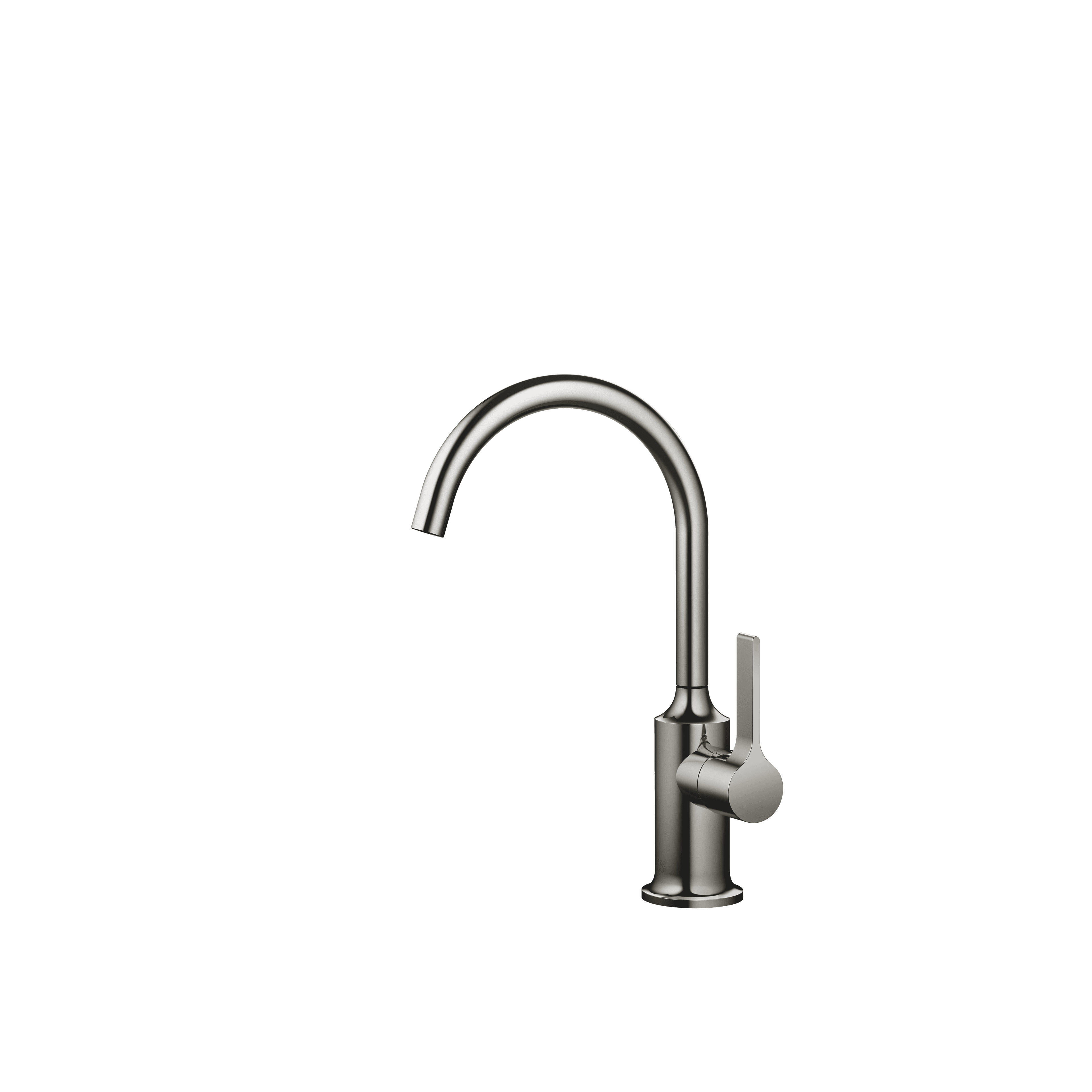 VAIA Single-lever basin mixer without pop-up waste in Dark Chrome