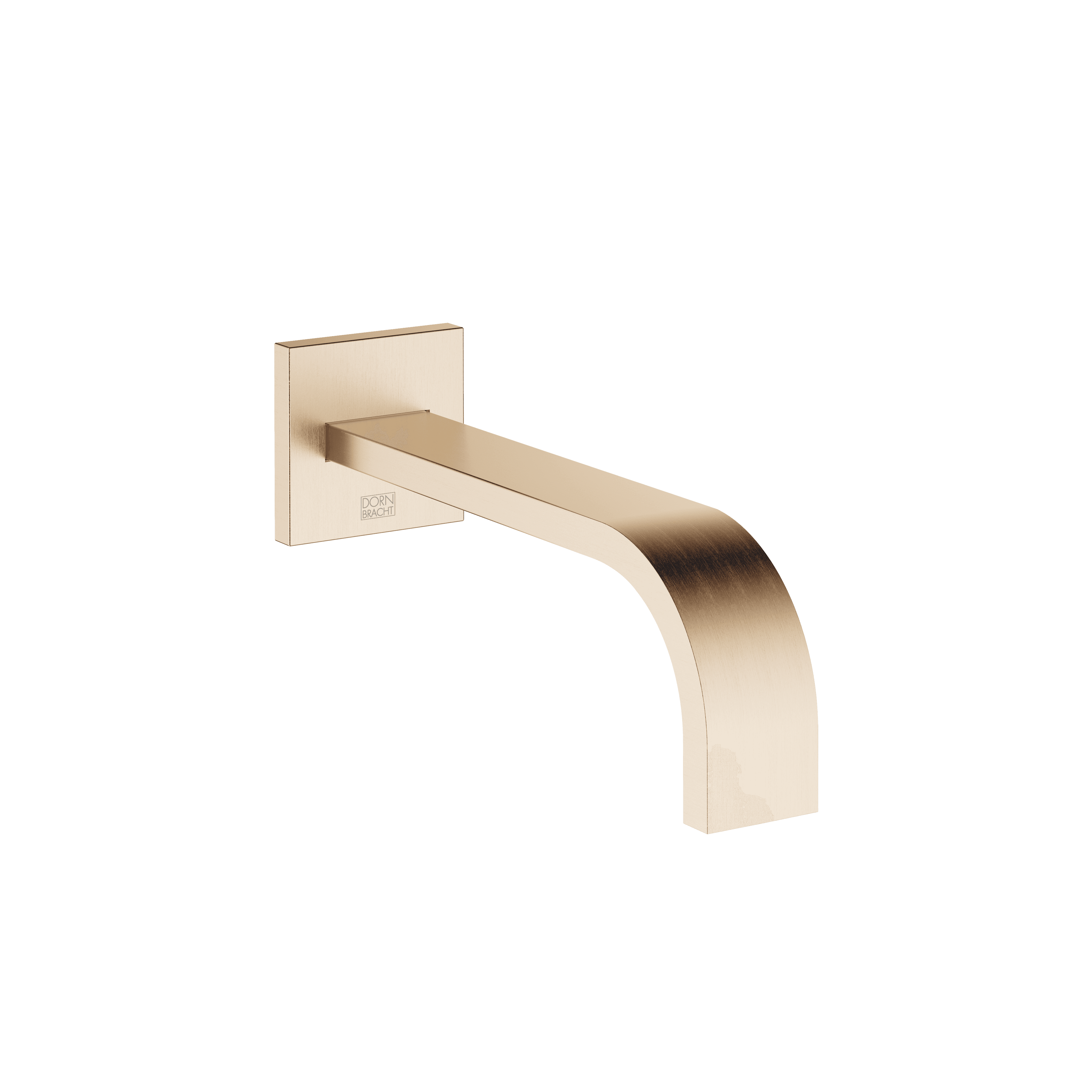MEM Wall-mounted basin spout without pop-up waste in Brushed Champagne (22kt Gold)
