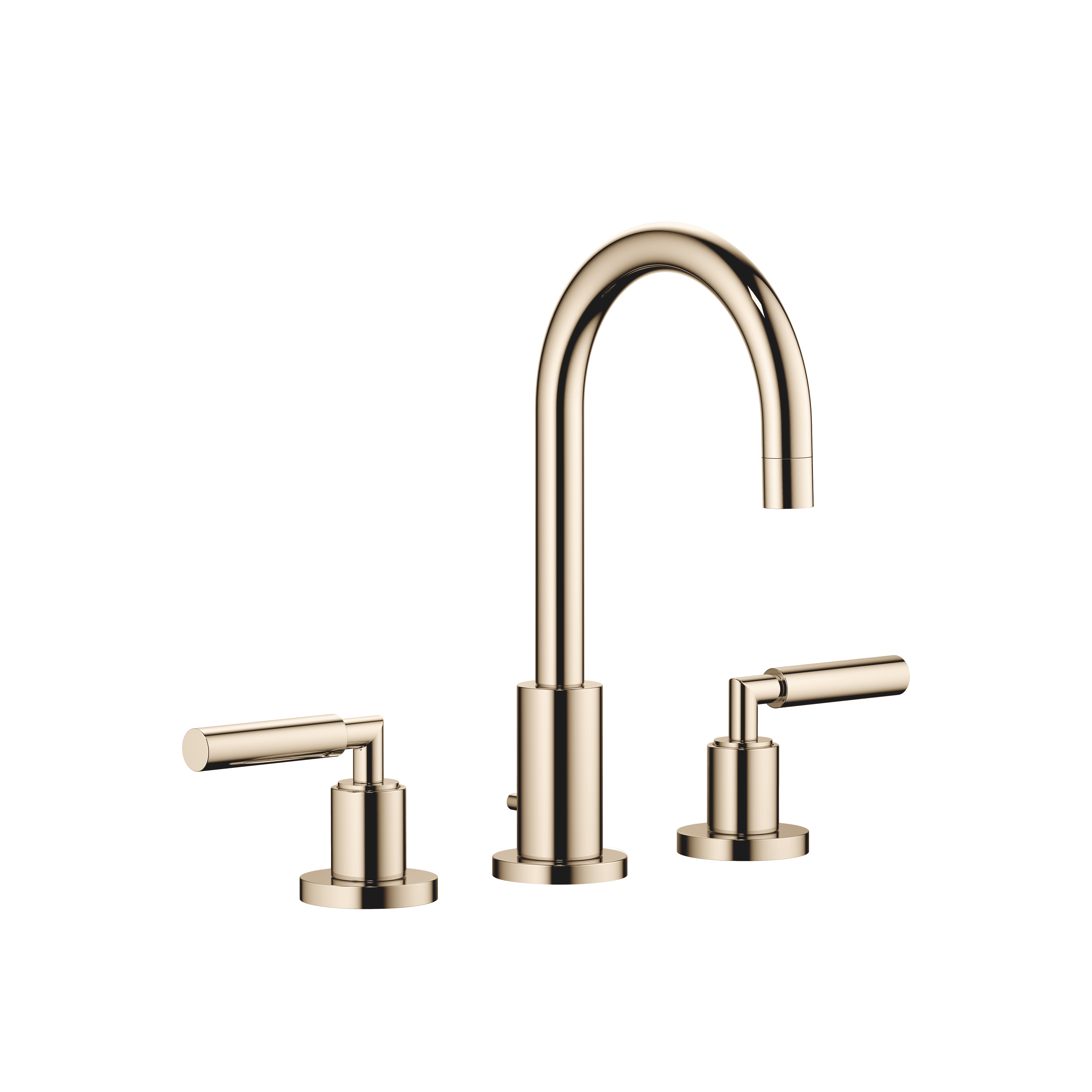 TARA Three-hole basin mixer with pop-up waste in Champagne (22kt Gold)