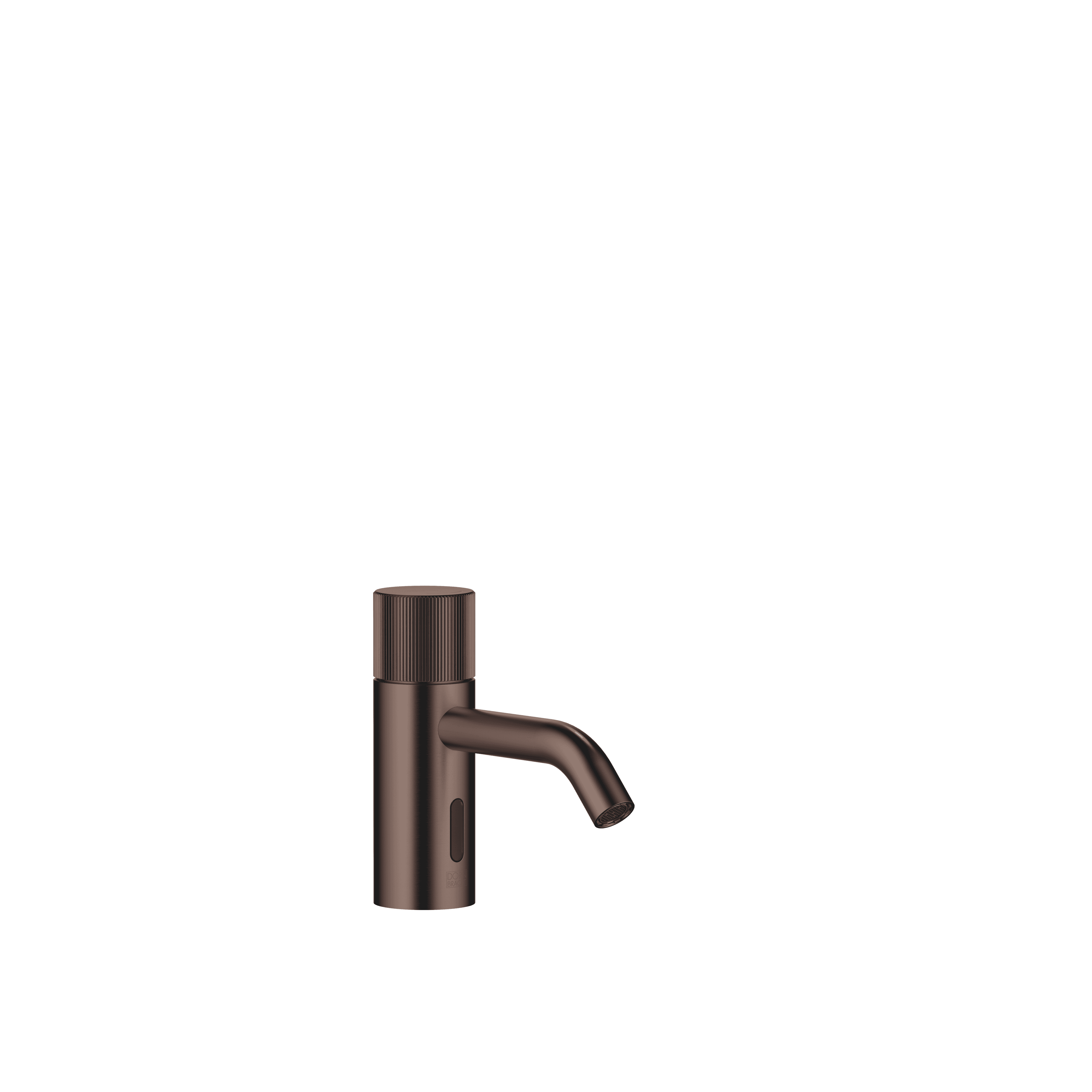 META Touchfree Washstand fitting with electronic opening and closing function without pop-up waste in Brushed Dark Bronze (PVD)