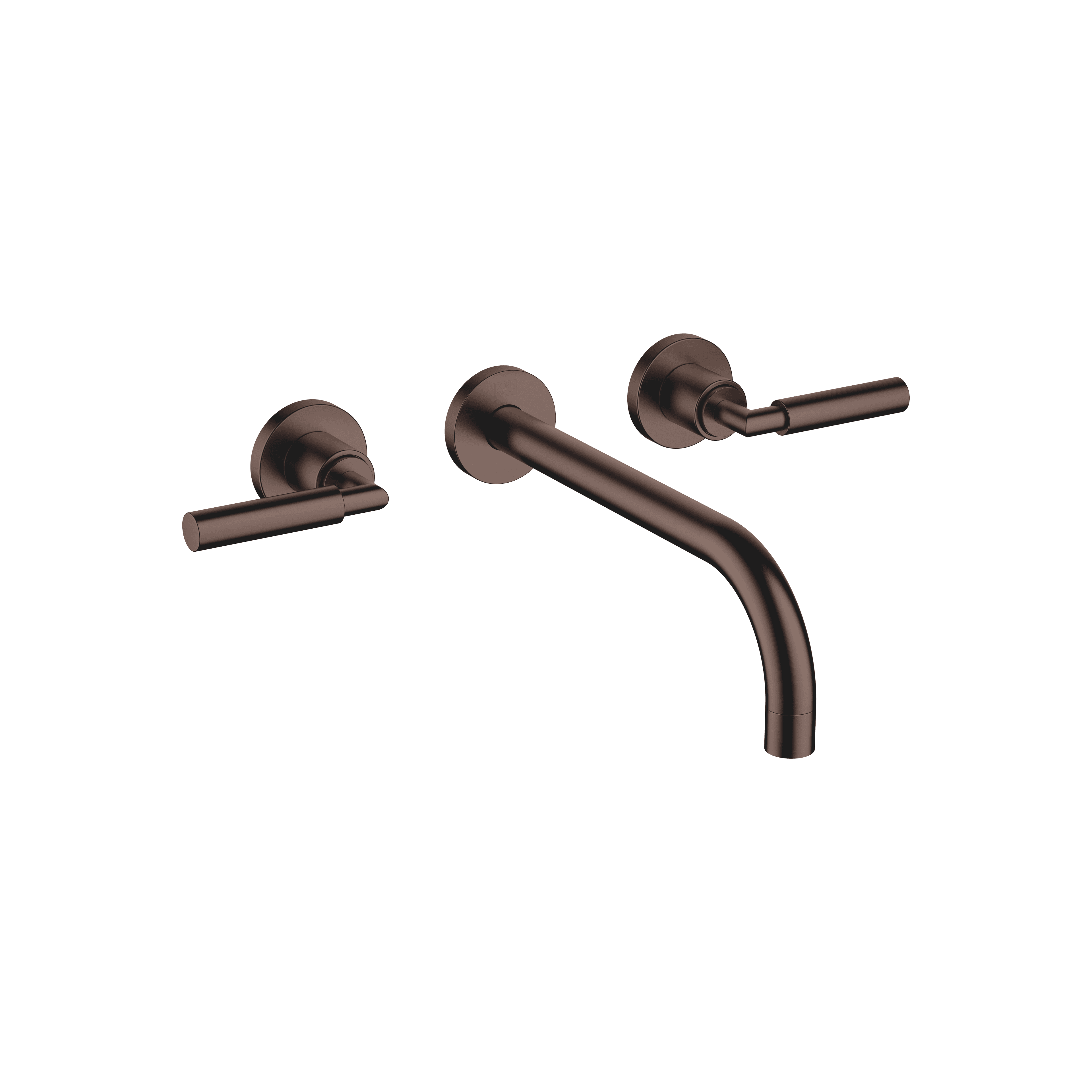 TARA Wall-mounted basin mixer without pop-up waste in Brushed Dark Bronze (PVD)