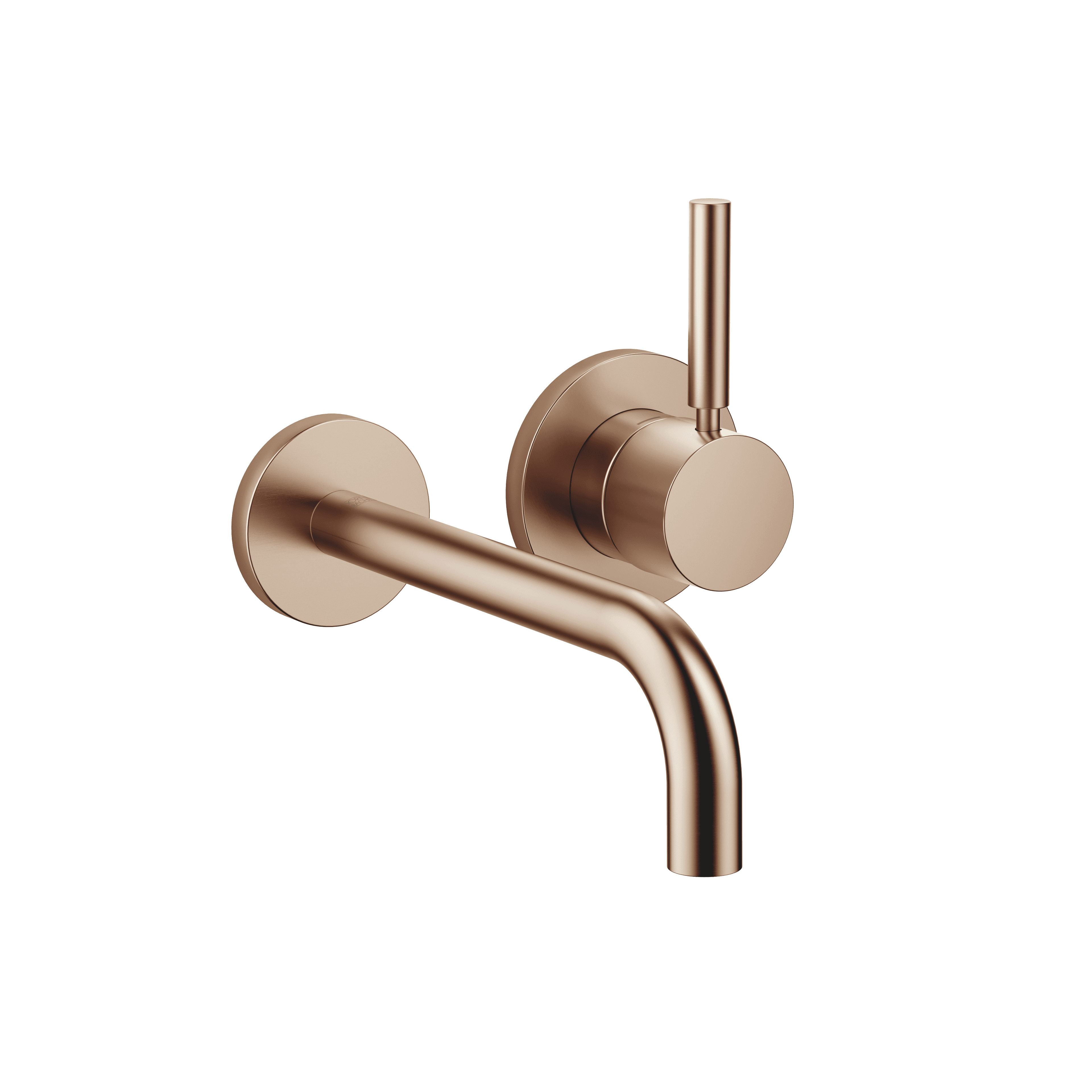 META Wall-mounted single-lever basin mixer with individual rosettes in Brushed Bronze (PVD)