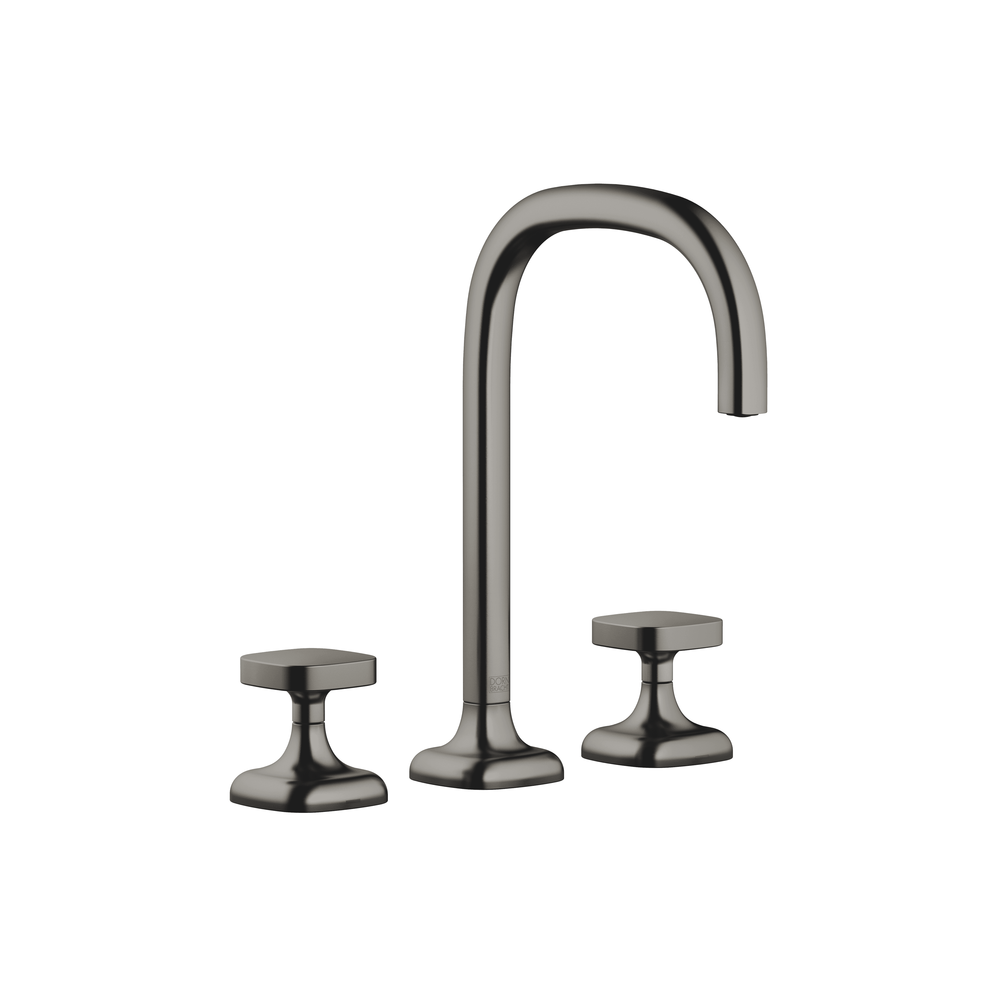 COYA Three-hole basin mixer in Brushed Dark Platinum