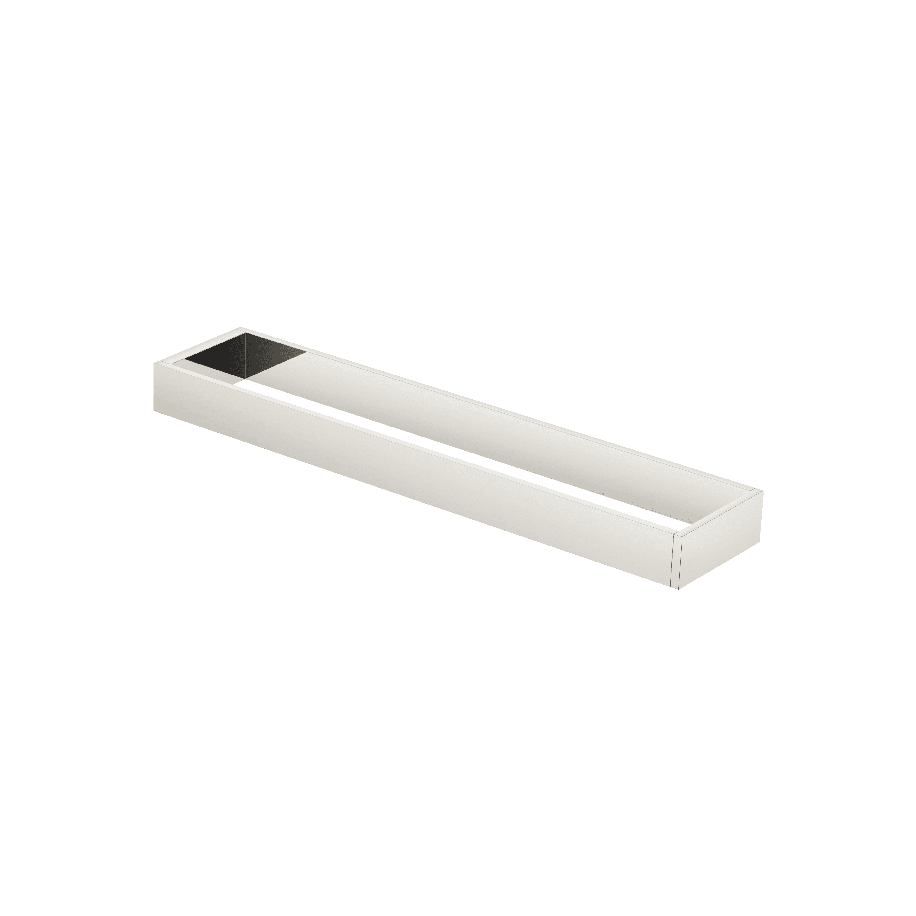 Towel bar in two parts non-swivel in Platinum