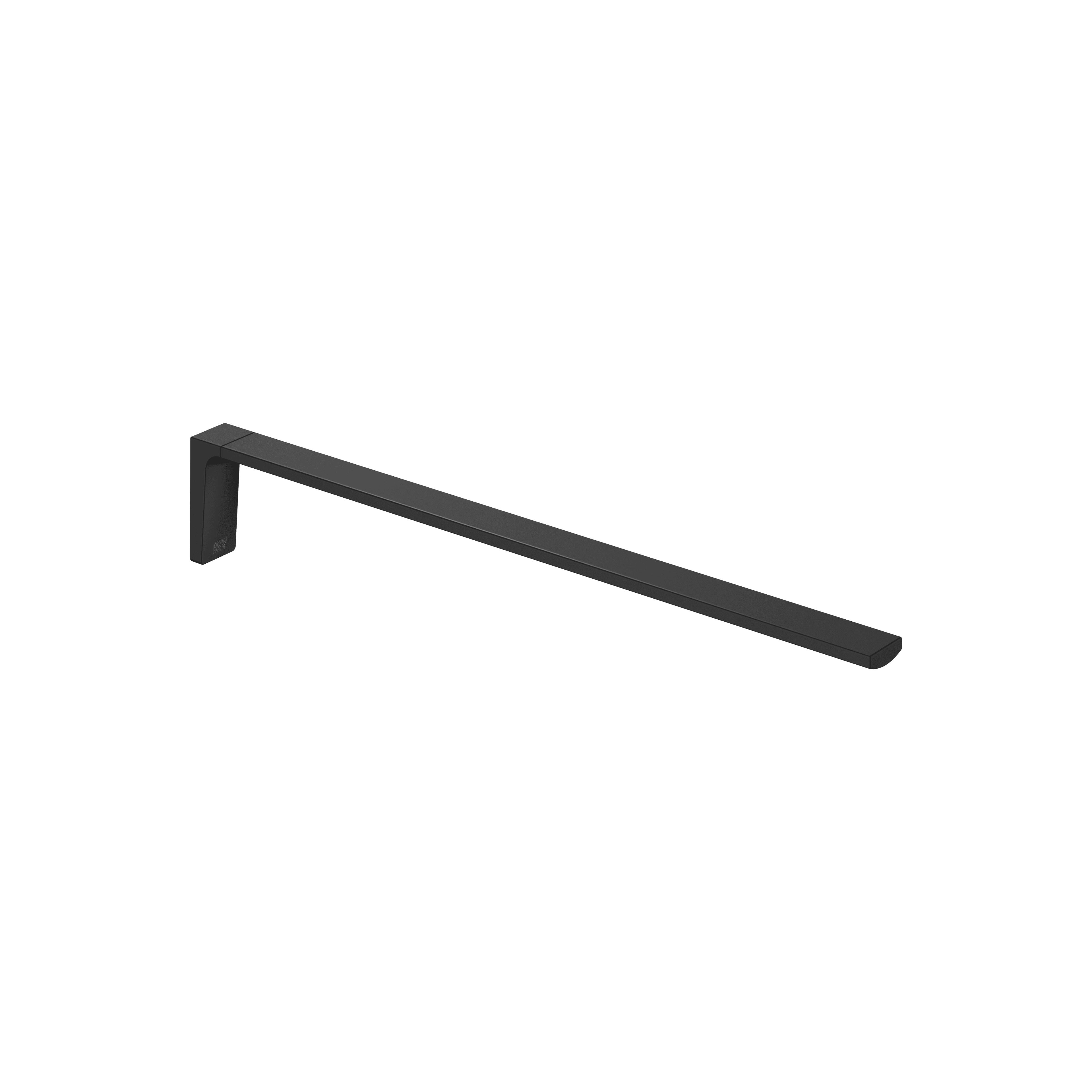 Towel bar 1-piece non-swivel in Matte Black