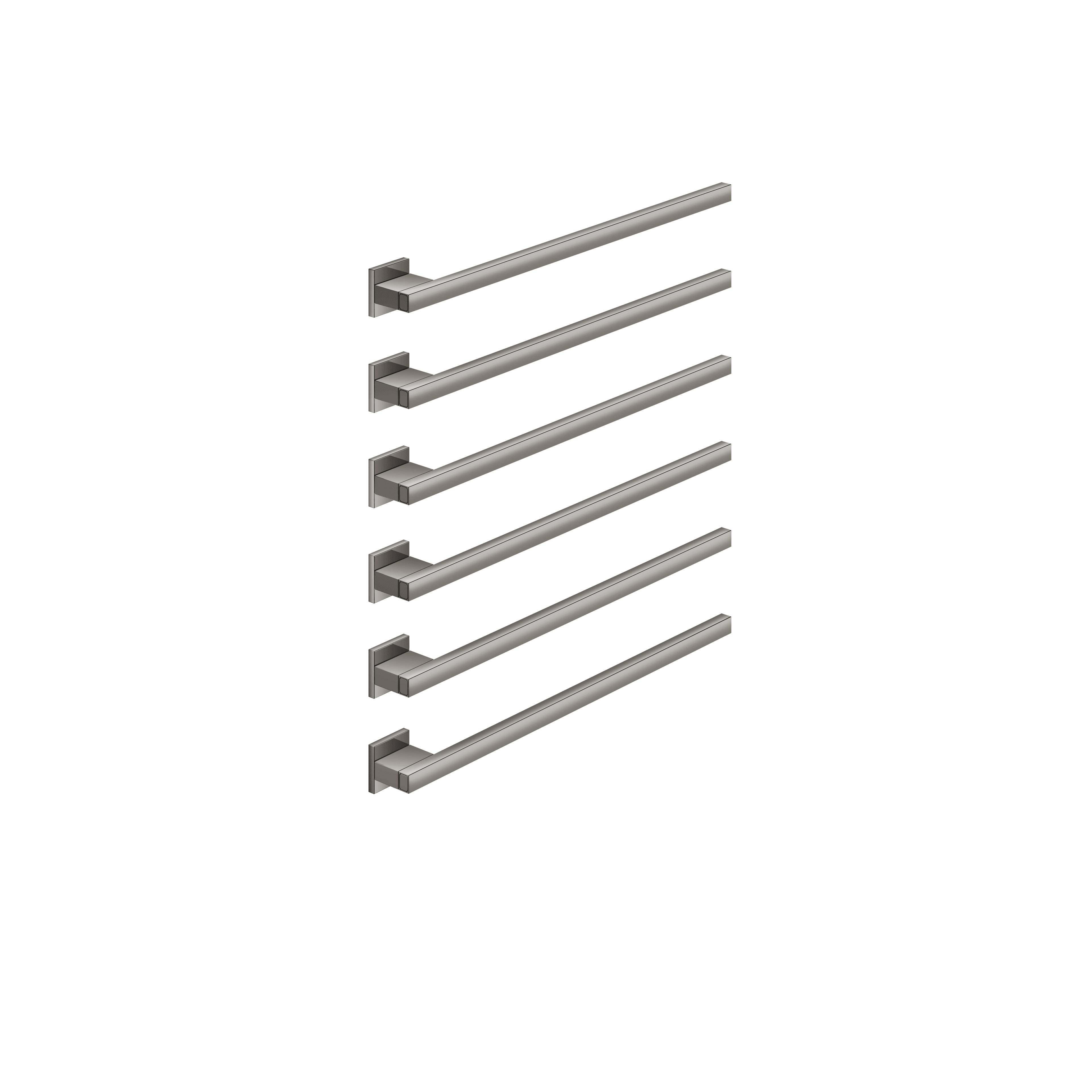 Towel warmer , 6-fold , projection right , without control element in Dark Chrome