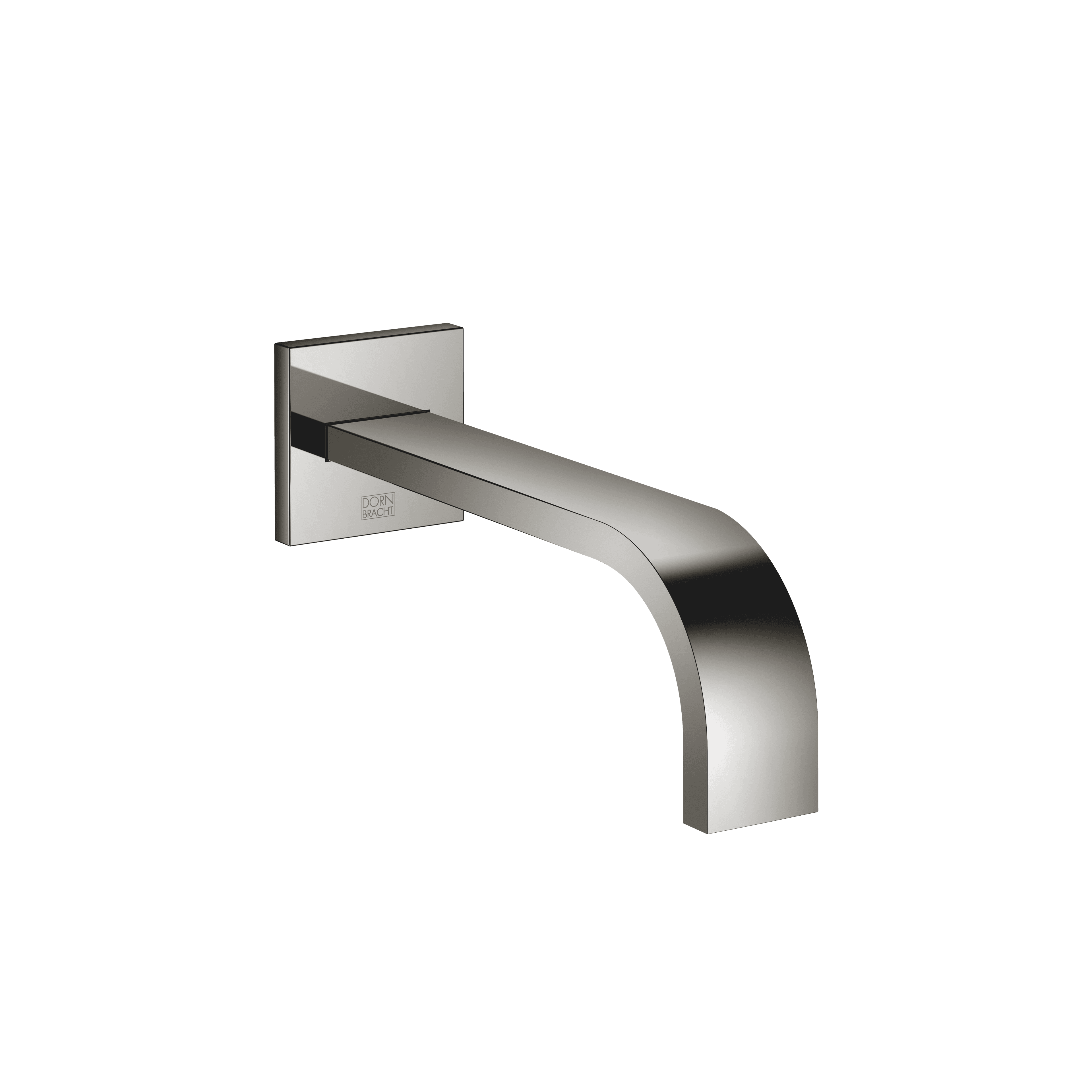 MEM Wall-mounted basin spout without pop-up waste in Dark Chrome