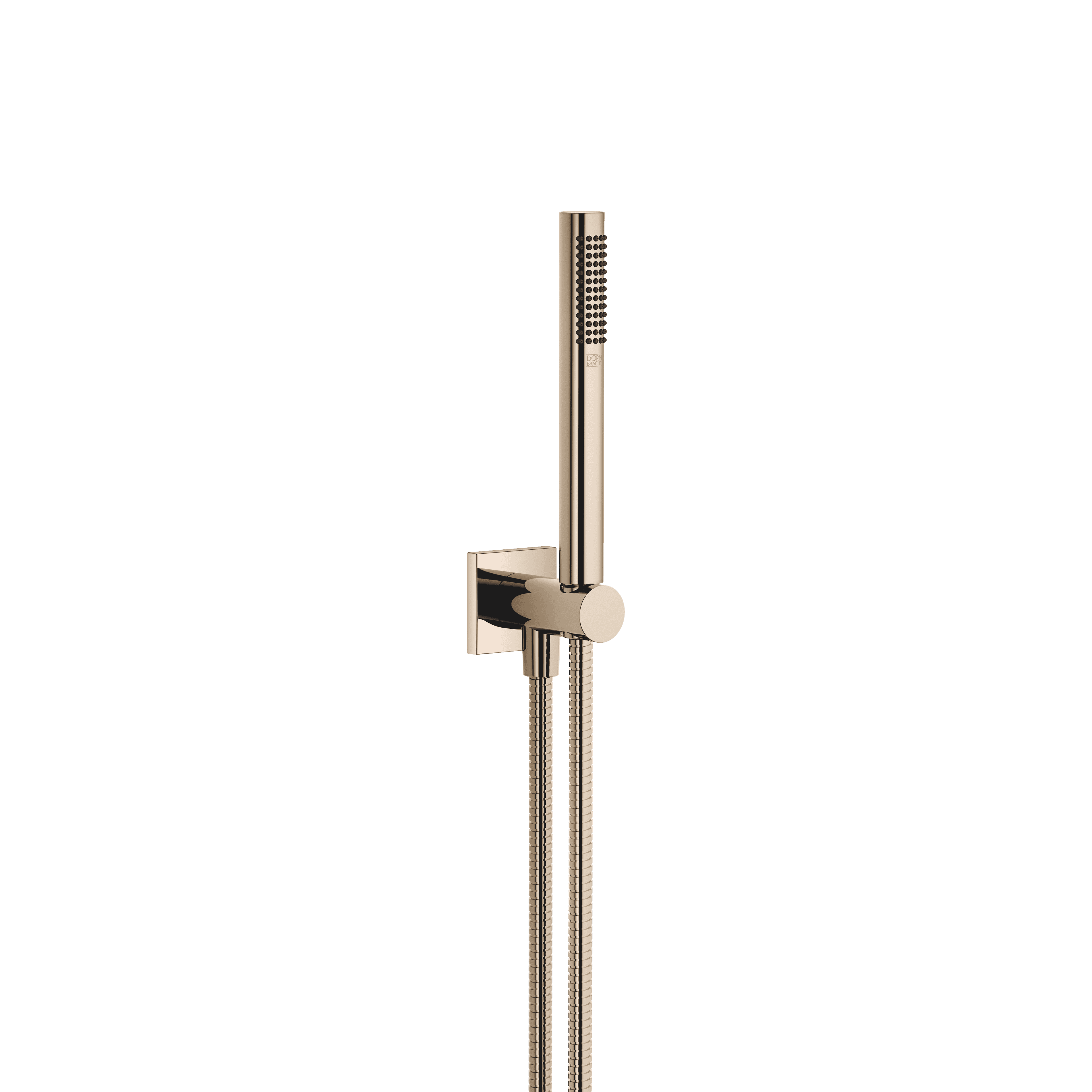 Hand shower set with integrated shower holder FlowReduce in Light Gold (PVD)