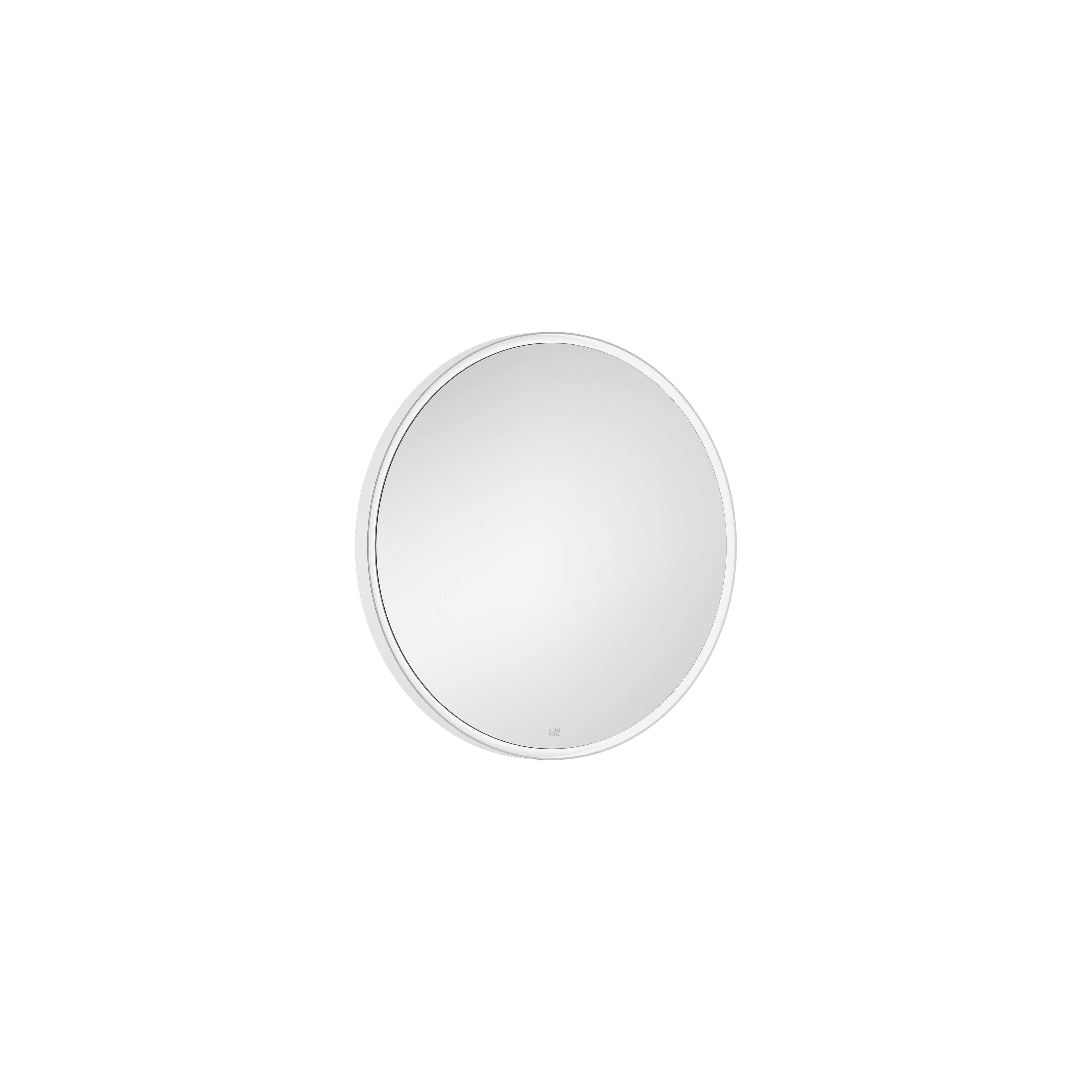 Lighted mirror round in Matte White