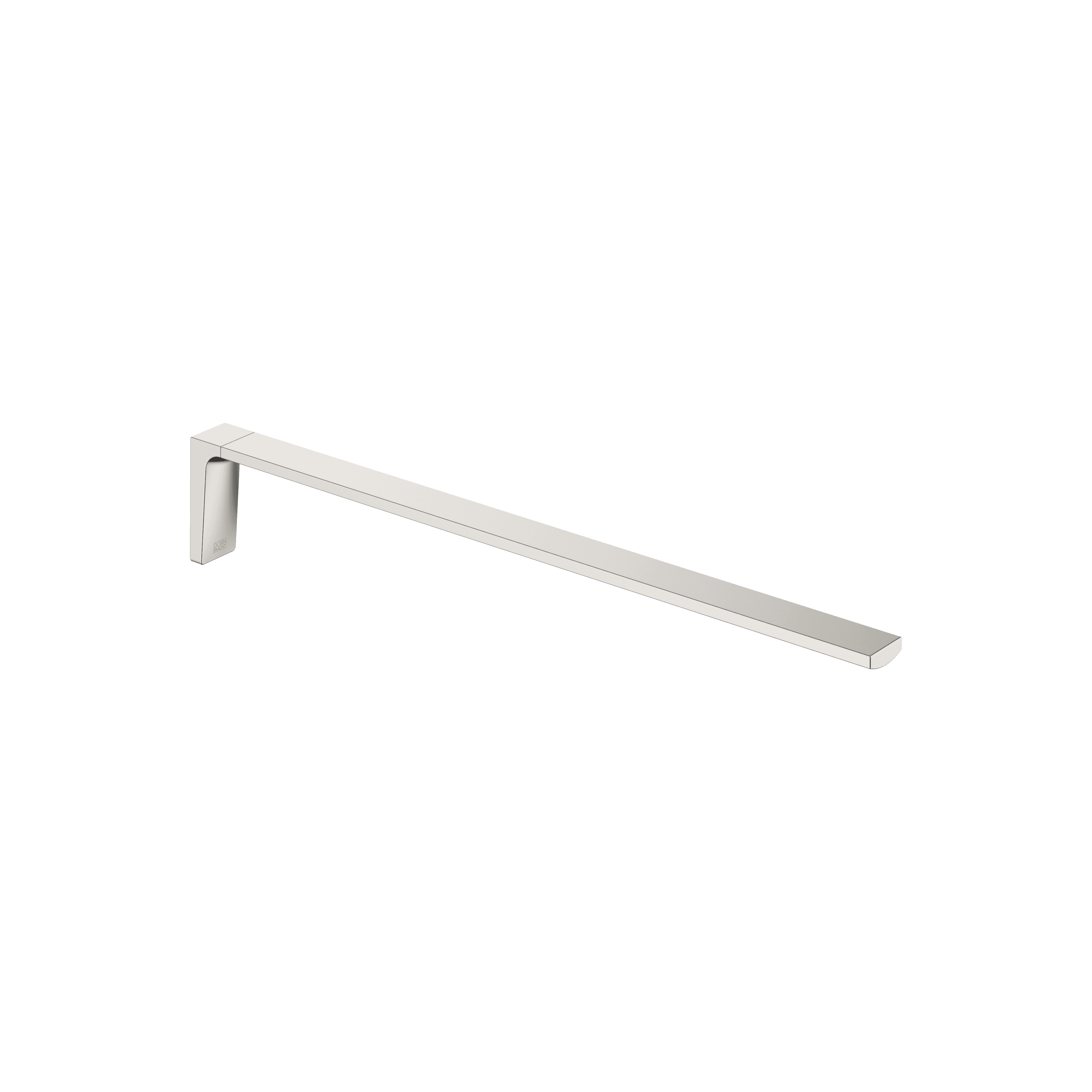 Towel bar 1-piece non-swivel in Brushed Platinum
