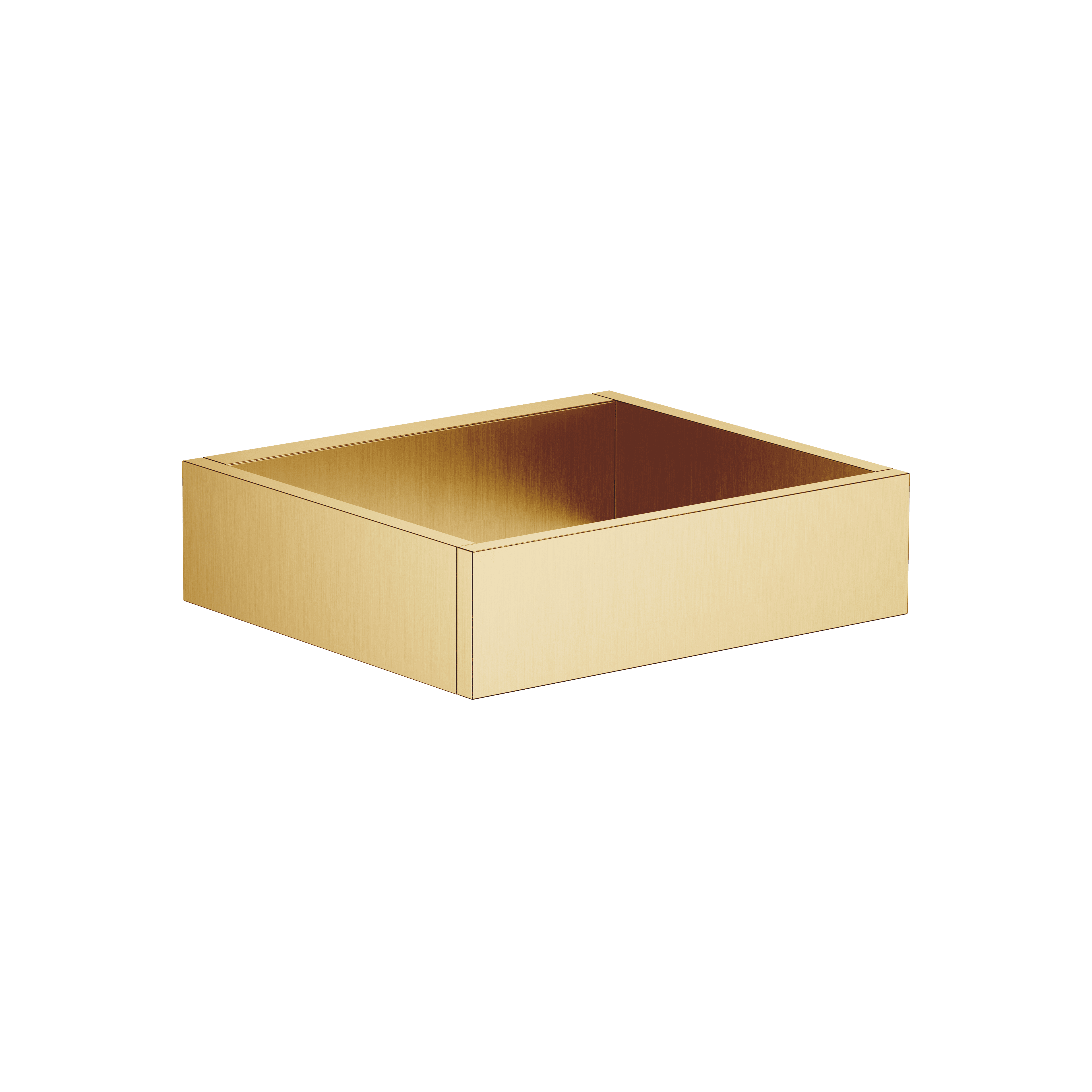 Reserve tissue holder in Brushed Durabrass (23kt Gold)