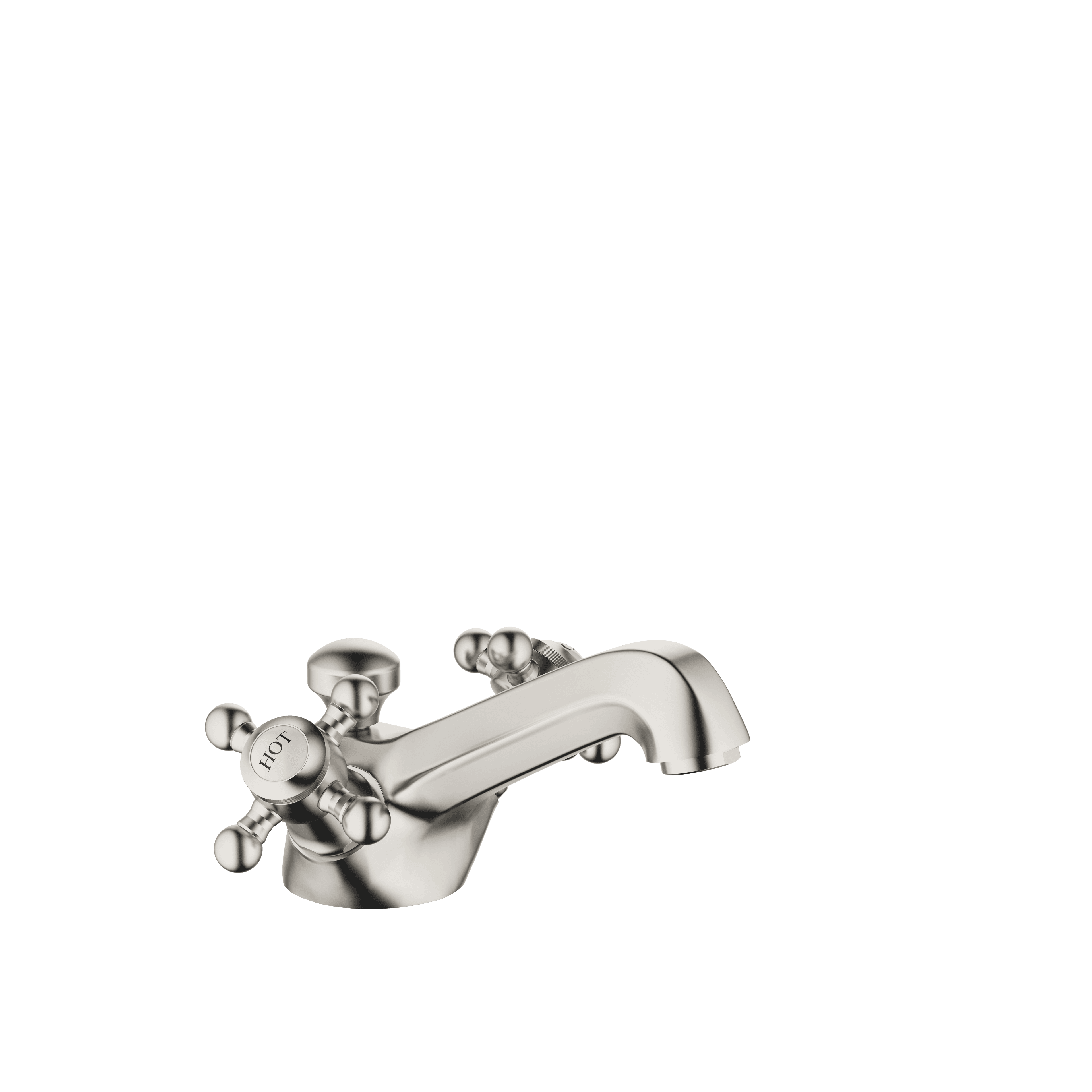 MADISON Single-hole basin mixer with pop-up waste in Brushed Platinum