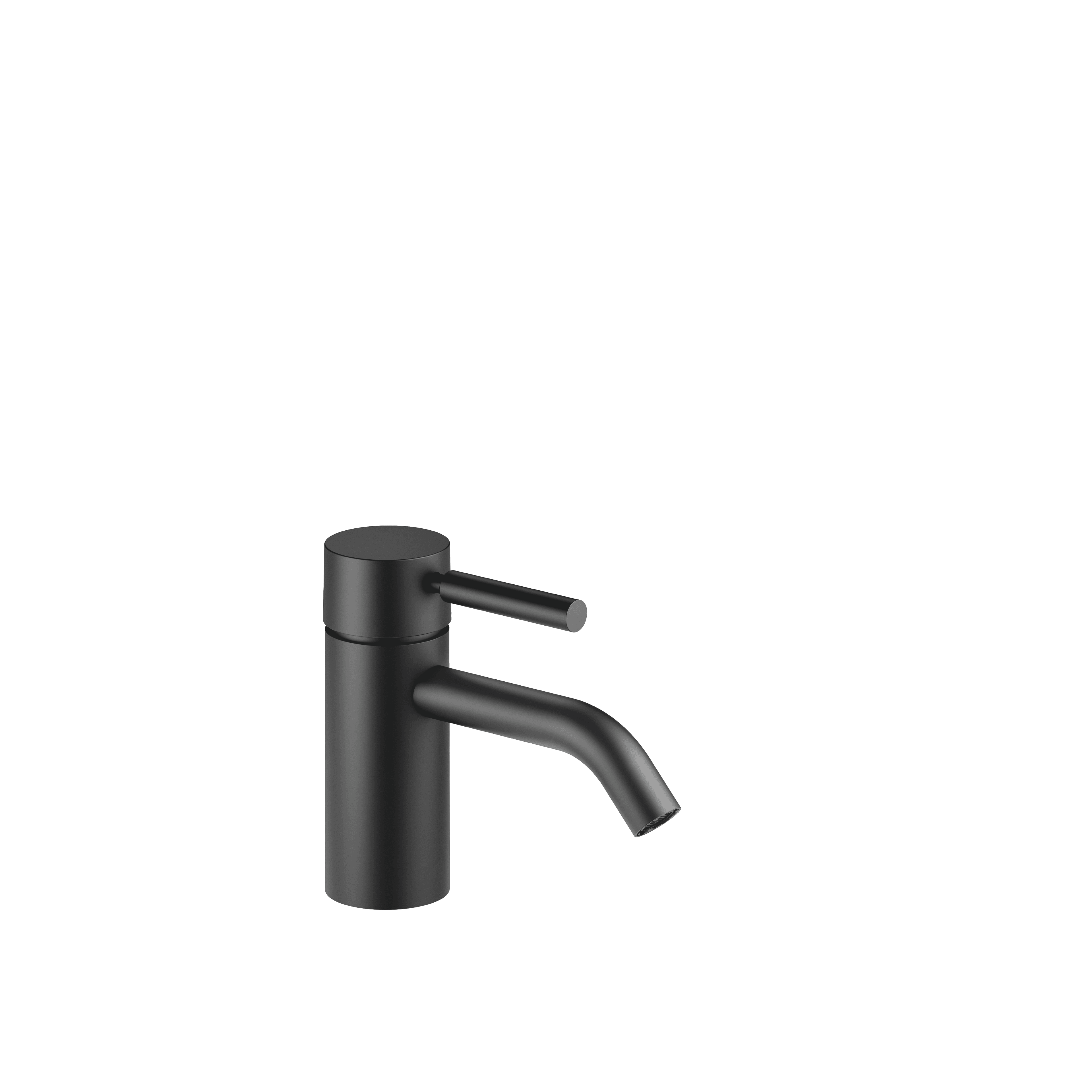 META Single-lever basin mixer without pop-up waste in Matte Black