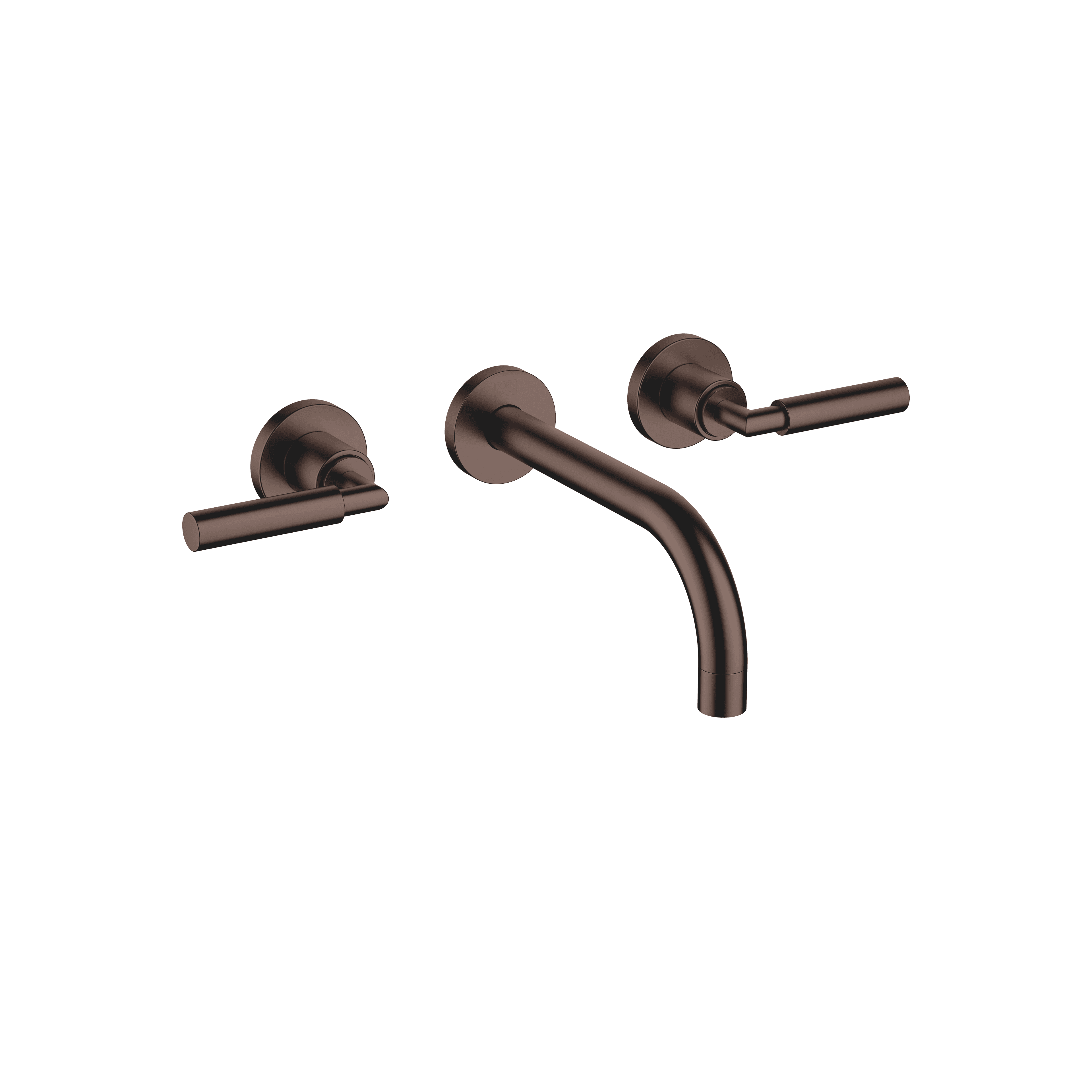TARA Wall-mounted basin mixer without pop-up waste in Brushed Dark Bronze (PVD)