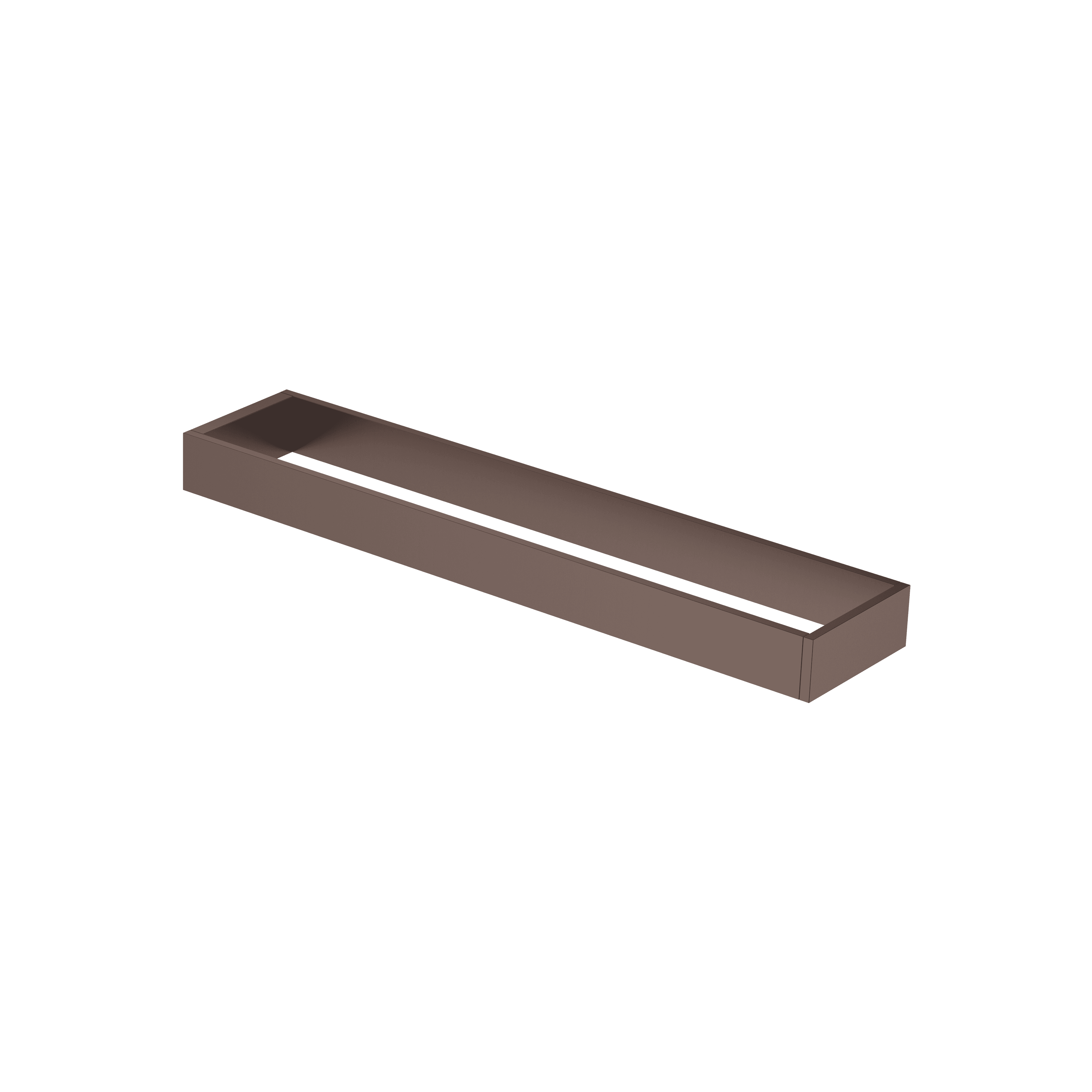 Towel bar in two parts non-swivel in Brushed Dark Bronze (PVD)