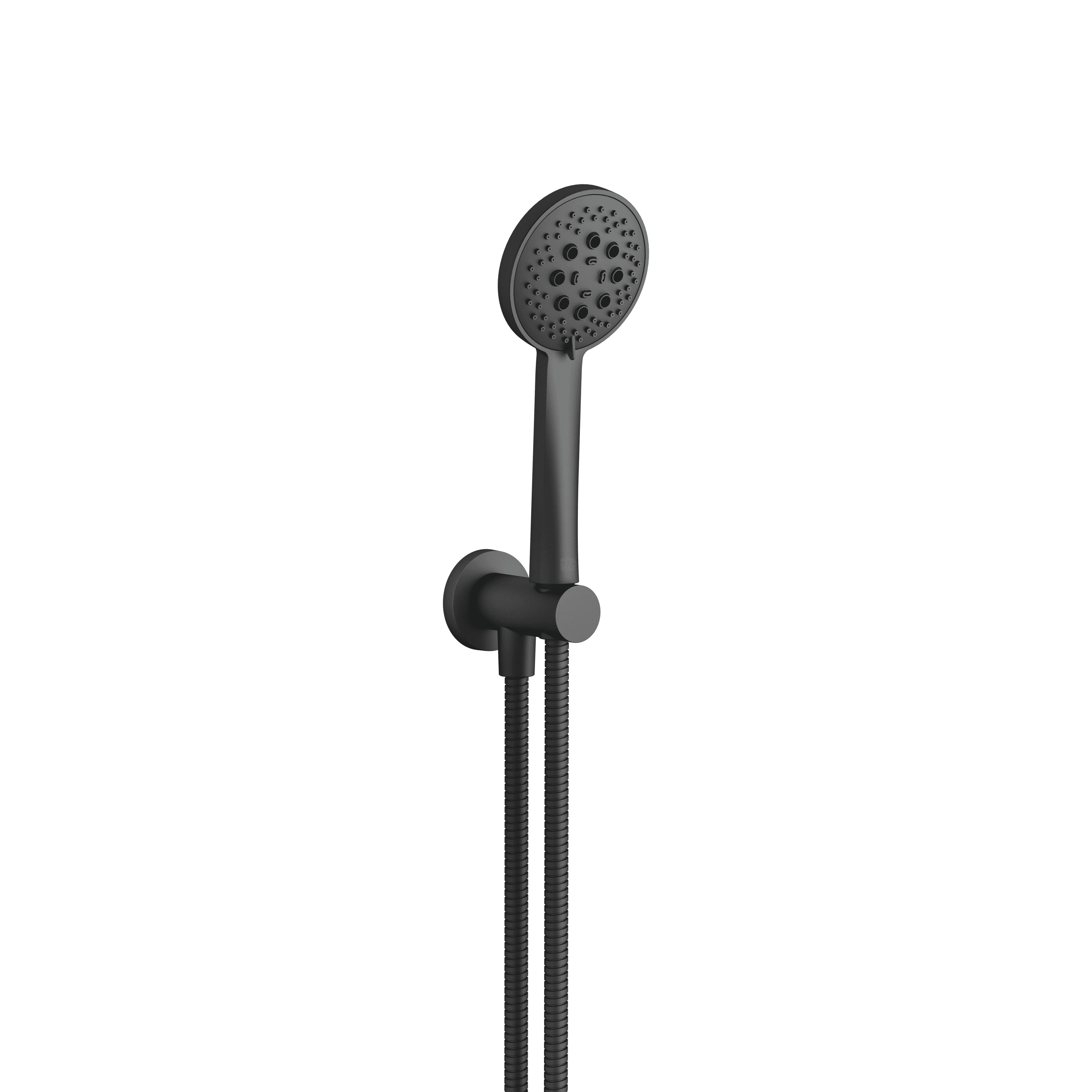Hand shower set with integrated shower holder in Matte Black