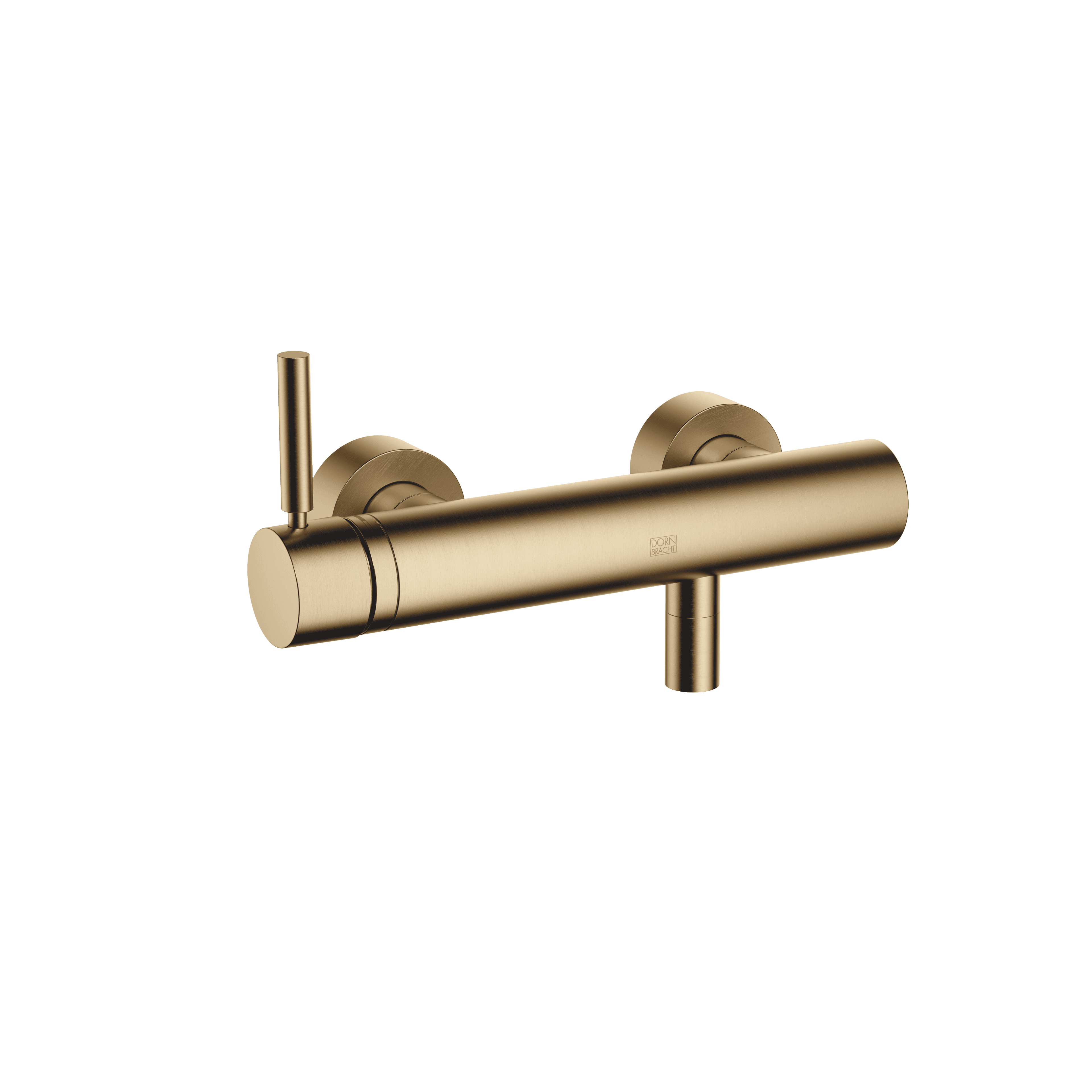 META Single-lever shower mixer for wall mounting in Brushed Dark Brass (PVD)